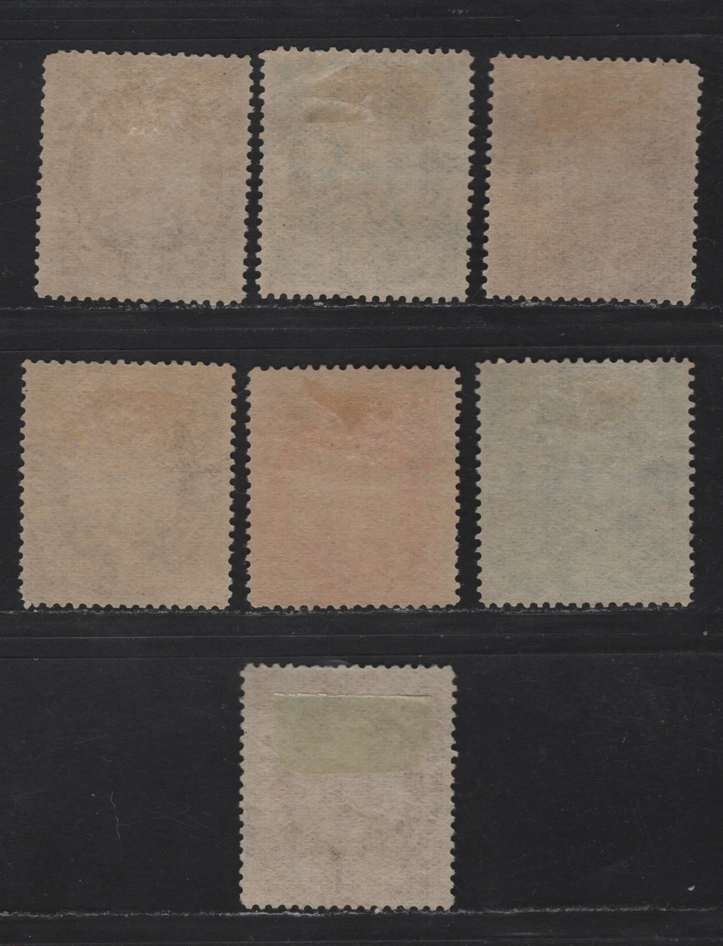 Lot 18 Bolivia SC#40-45 1c - 50c Bistre - Claret Arms, 1894 Arms Issue, 6 VG/F/VFOG Singles, Thin Paper, Original Printings Made In 1894, Two Shades Of 1c, One Without Gum