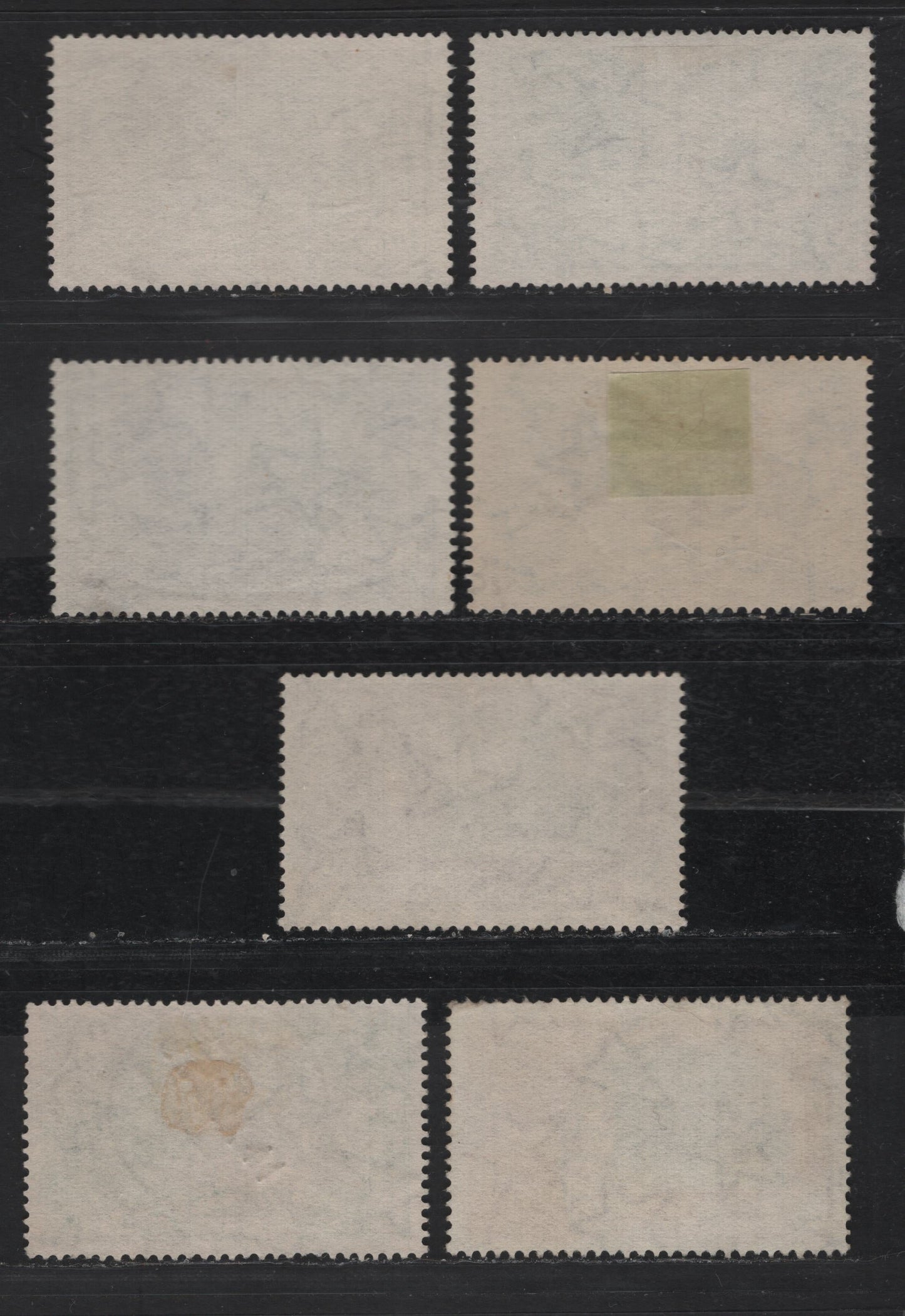 Lot 230 India SC#142-148 1/2a - 8a Light Green & Black - Rose Lilac & Black Gateway of India, 1935 Silver Jubilee Issue, 7 Very Fine Used Singles