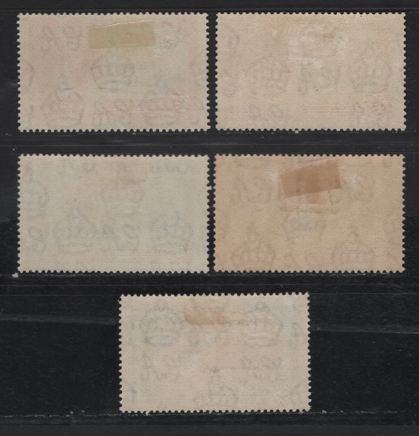 Lot 263 Antigua SC#77-79 1d - 2.5d Carmine & Blue - Blue & Brown King George V & Castle, 1935 Silver Jubilee Issue, 5 F/VFOG Singles, Three Different Shades Of Carmine & Carmine Red, As Well As Bue On The 1d