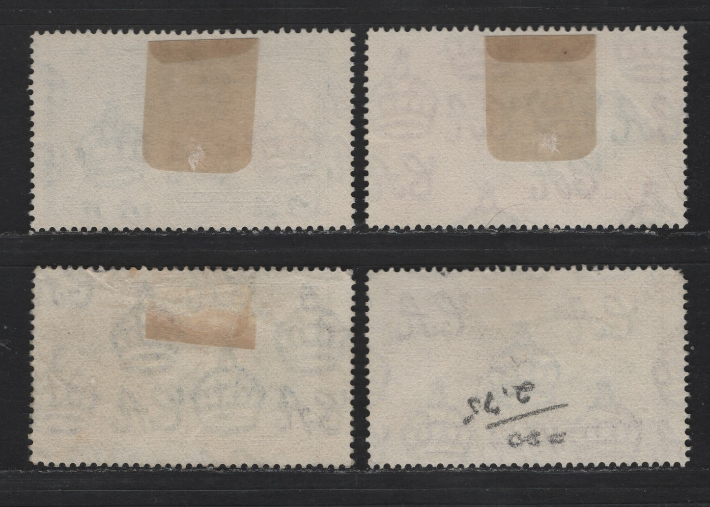 Lot 265 Antigua SC#77-80 1d - 1/- Carmine & Blue - Bright Violet & Indigo King George V & Castle, 1935 Silver Jubilee Issue, 4 Fine/Very Fine Used Singles, Postally Used Set