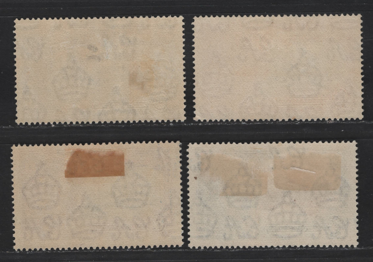 Lot 276 Basutoland SC#11-14 1d - 1/- Carmine & Blue - Bright Violet & Indigo King George V & Castle, 1935 Silver Jubilee Issue, 4 VFOG Singles