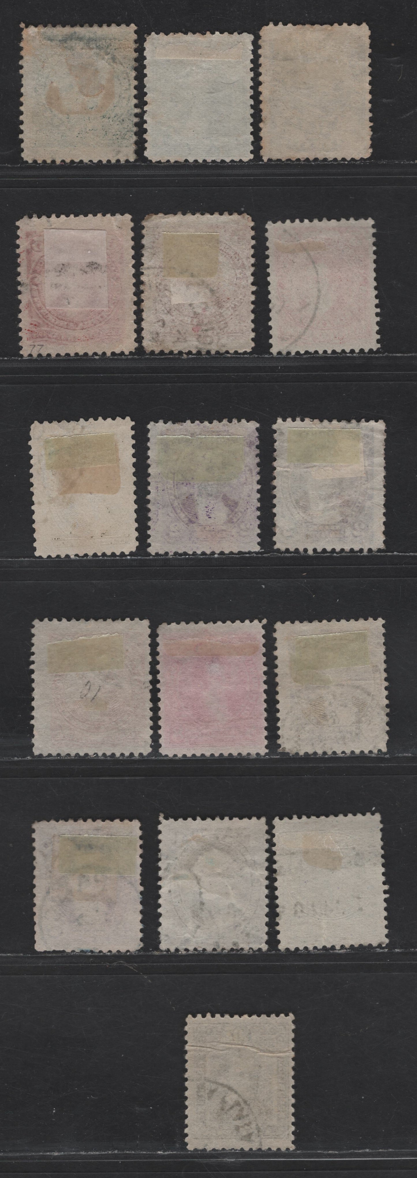 Lot 6 Argentina SC#68, 70-71, 75-76a,b,e, 77-78, 80, 85, 89 1/2c - 40c Pale Blue - Black Portraits, 1888-1891 Small Portrait Definitives, 16 Very Good/Fine/Very Fine Used Singles, Includes Perf 11.5x12 Varieties, Some Shade Differences