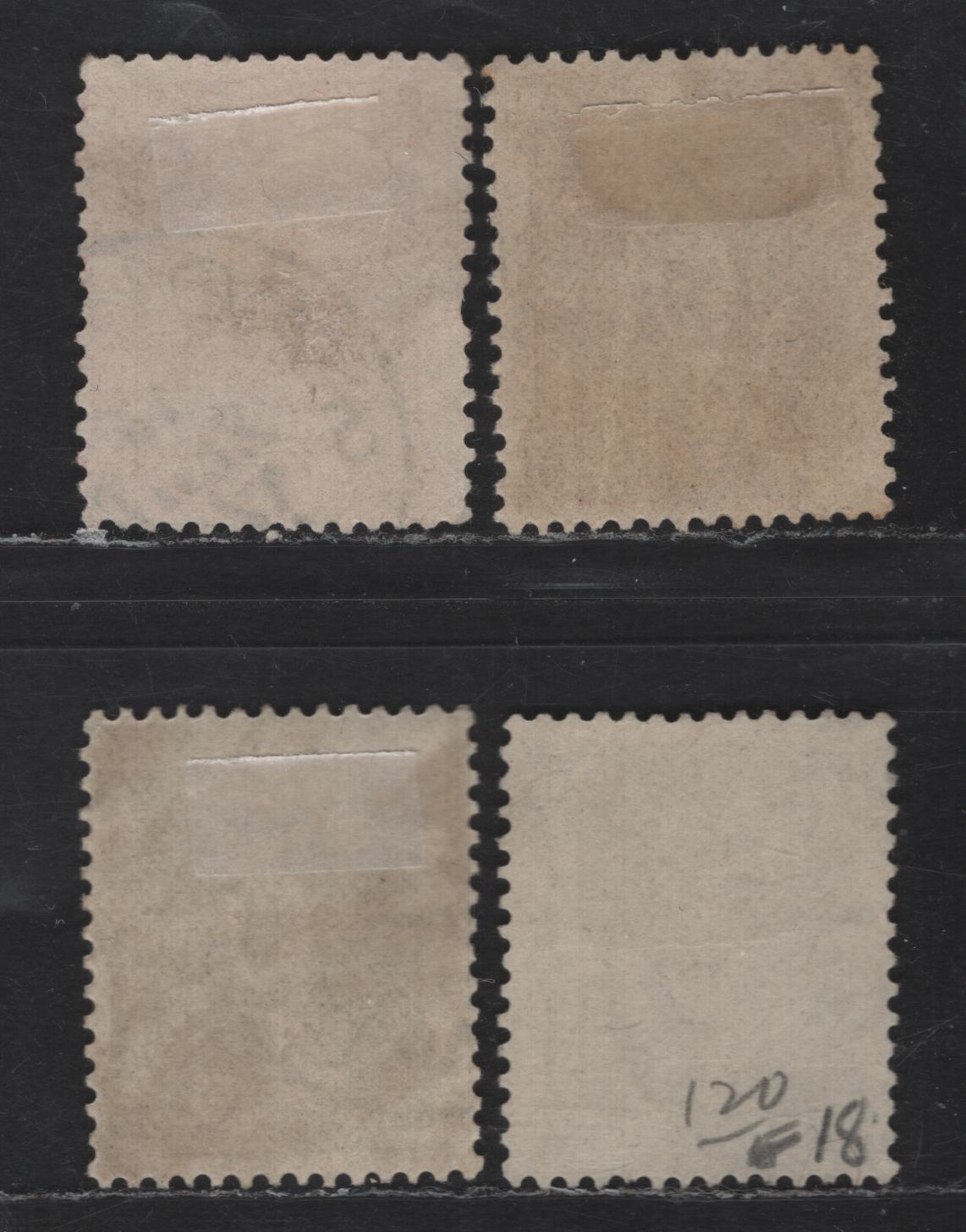 Greece SC#118-120 2L - 20L Rose - Slate Gray Olympic Games, 1896 1st Olympic Games Issue, 4 Fine/Very Fine Used Singles, Two Shades Of 10L