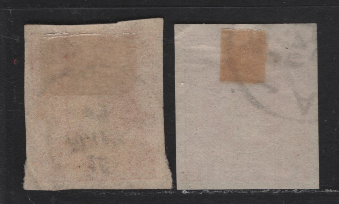 Greece SC#94-a 20l Deep Rose & Rose Hermes Head, 1891-1895 Small Hermes Head Issue, 2 Very Fine Used Imperf Singles, Athens Prints