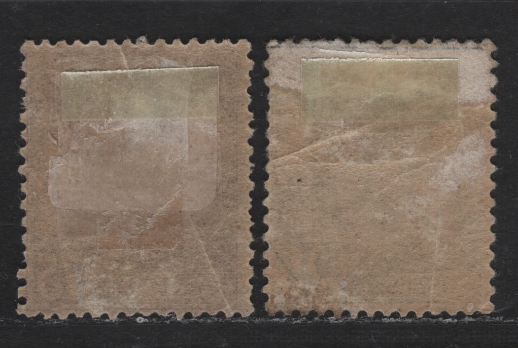 Lot 206 Monaco SC#20, 24 25c & 75c Green - Violet Brown on Buff Prince Albert I, 1891-1921 Prince Albert I Sideface Issue, 2 G/VGOG Singles, Both Stamps With Creases, Showing Through On 75c, But Not On 25c