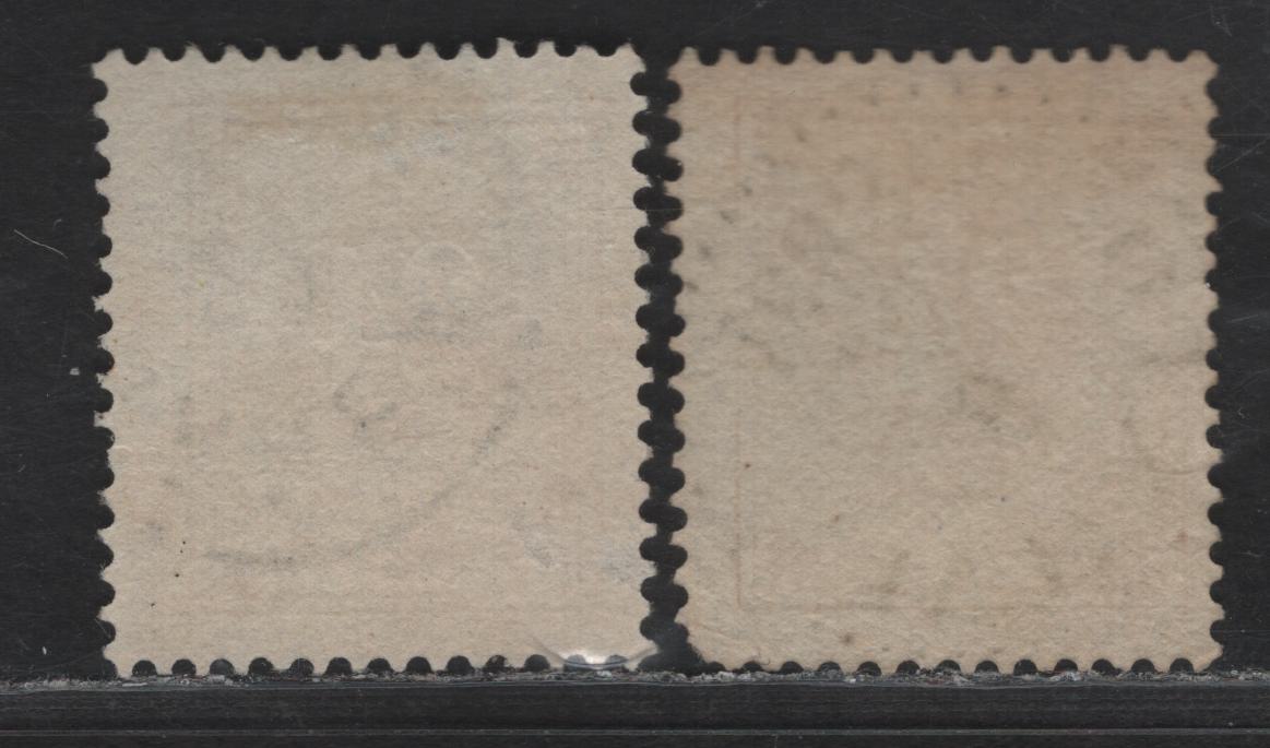 Lot 241 Sweden SC#34-a 24o Orange & Lemon Yellow Numeral, 1877-1879 Numeral Issue, 2 Fine Used Singles, Perf 13