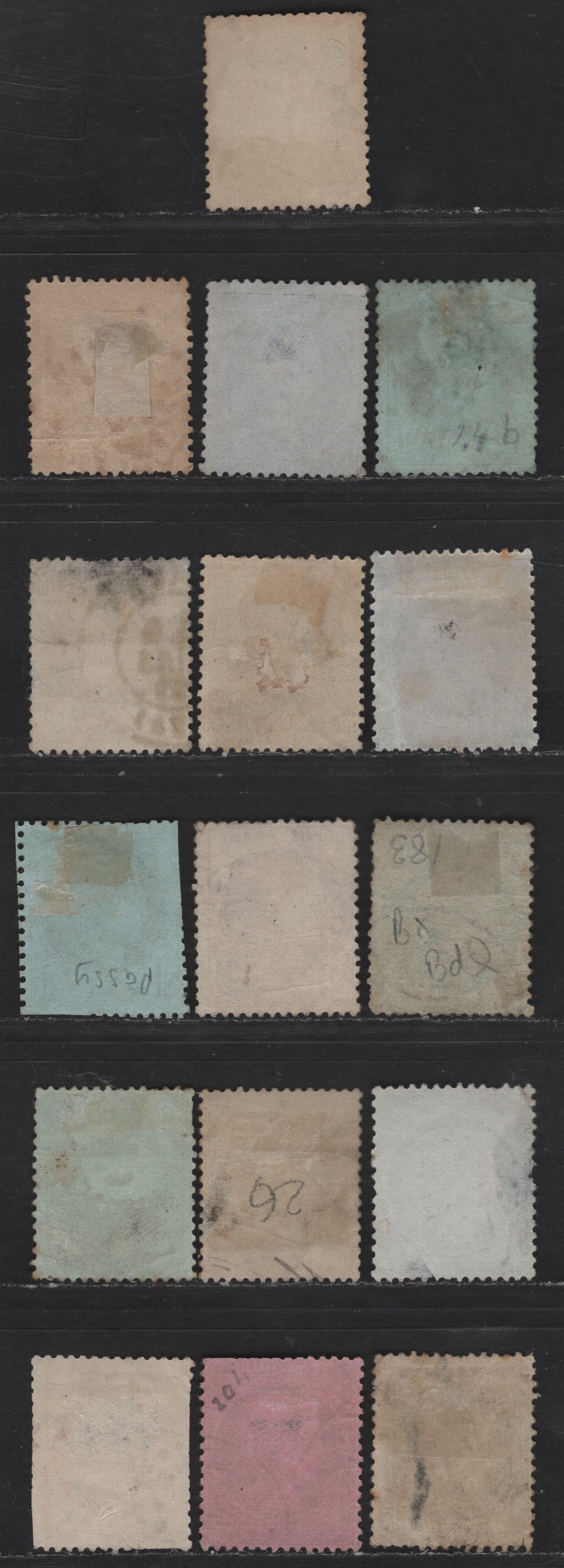 Lot 61 France SC#25-27, 29, 31-33, 50-51, 53-a, 56, 58-60, 62 10c - 30c Bistre on Yellowish - Olive Brown Napoleon III - Ceres, 1862-1875 Napoleon III & Ceres Issues, 16 Ungraded Singles, Faults, Ideal for Spacefillers or Study Material