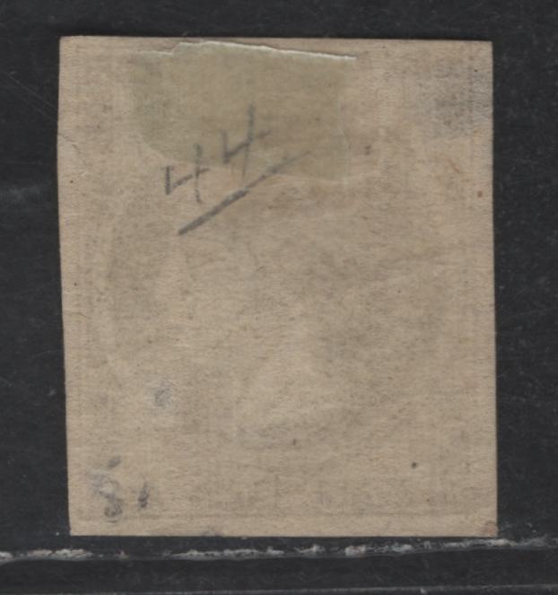 Lot 89 Greece SC#24 2l Gray Bistre on Bistre Hermes Head, 1862-1867 Large Hermes Heads Issue, A Very Good Unused Single, 3.5 Margins, Light & Shallow Thin On Back, Visible Only With Backlight