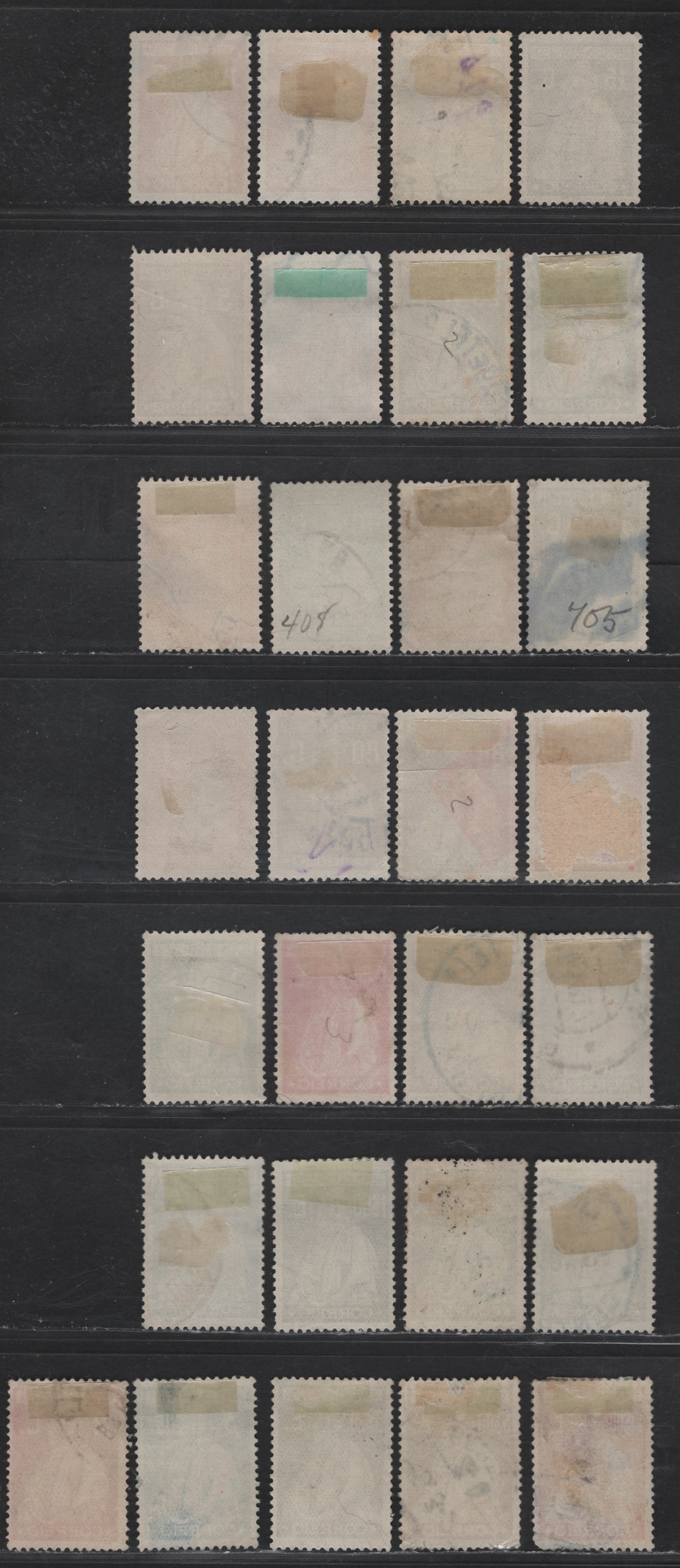 Lot 188 Portugal SC#398-401, 403-406, 408, 410-418, 420-421 2c - 10e Chocolate - Red Sower, 1926 Sower Definitive Issue, 29 Fine/Very Fine Used Singles, Without Imprint, Multiple Shades