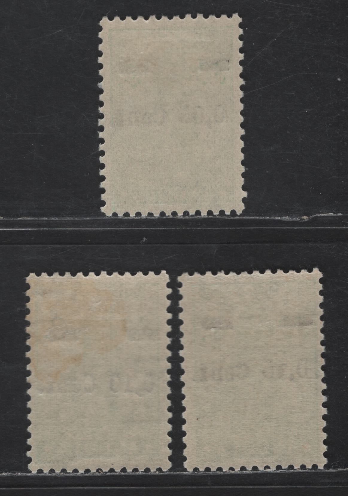 Lot 221 Angola SC#271-273 5c on 80c - 15c on 80c Emerald Ceres, 1938 Surcharged Issue, 3 VFOG Singles