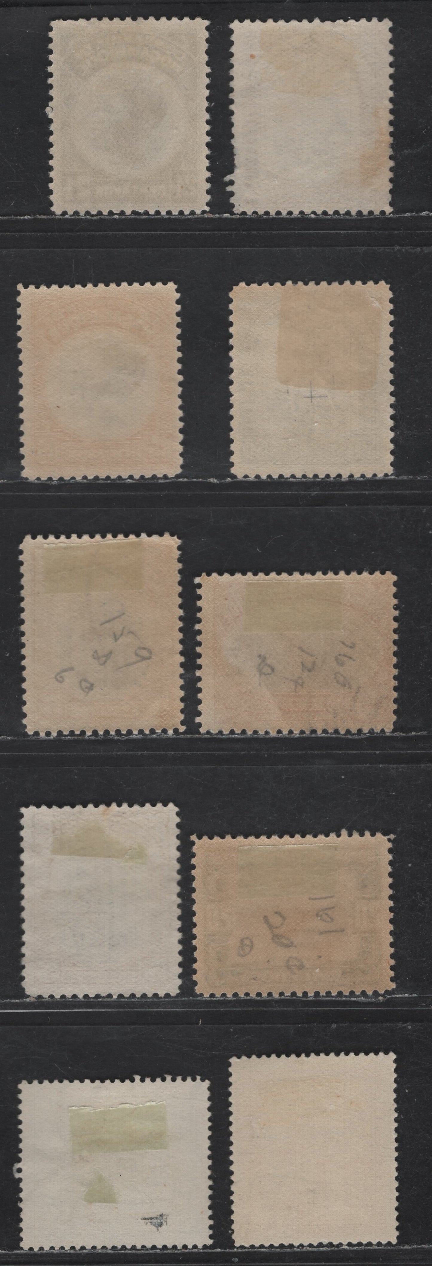 Lot 171 Mozambique SC#155-163 24c - 70c Ultramarine & Black - Yellow Brown Scenes, 1925-1931 Pictorial Issue, 10 Fine/Very Fine Used Singles, Shade Differences