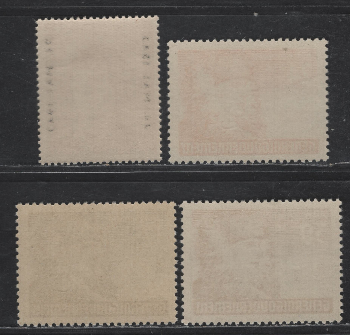 Lot 141 Poland - German Occupation SC#NB8-NB10, NB27 12g+8g - 1z+1z Dark Green -Rose Lake War Relief - Copernicus, 1940-1943 War Relief Semi Postals - Copernicus Issues, 4 F/VFNH Singles