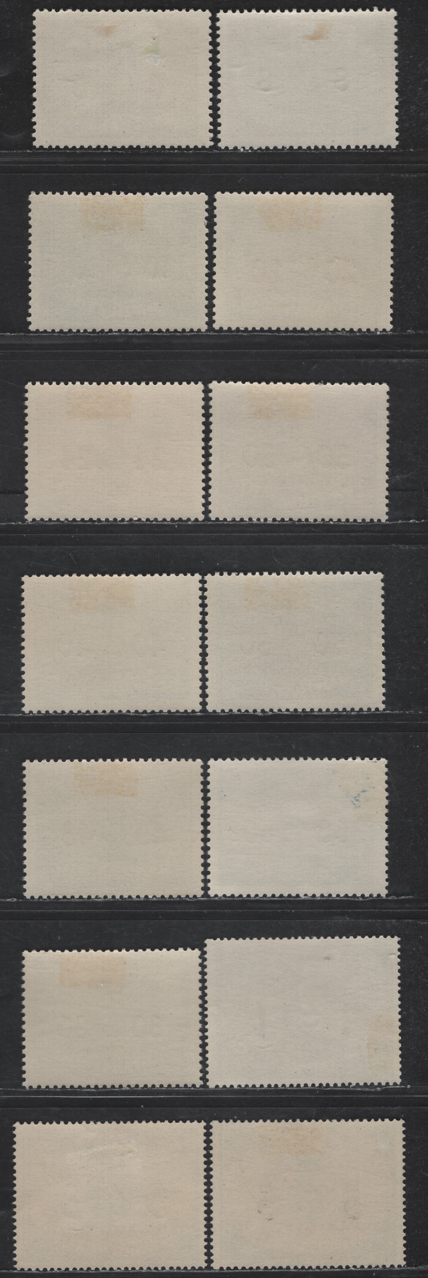 Lot 152 Poland - German Occupation SC#NO1-NO3, NO5-NO15 6g - 5z Light Brown - Gray Black & Orange Brown Eagle & Swastika, 1940 Eagle & Swastika Official Issue, 14 VFOG Singles