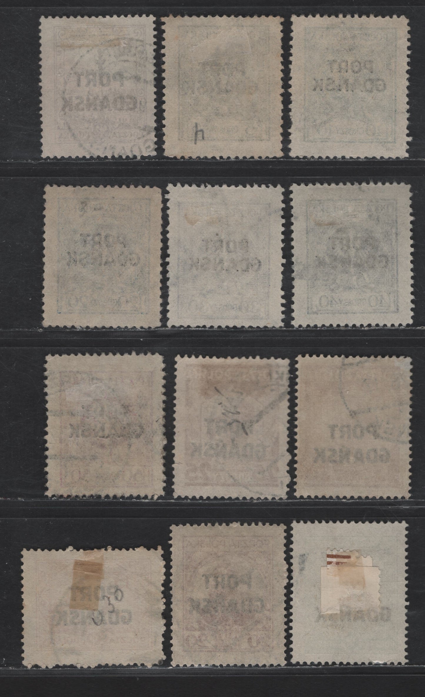 Lot 162 Polish Offices Abroad SC#1K4-1K5, 1K7, 1K9-1K11, 1K14-1K18 5g - 25g Olive Green - Yellow Brown Polish Offices In Danzig, 1923-1930 Offices In Danzig Issue, 12 Very Fine Used Singles, 2 Shades Of 25g