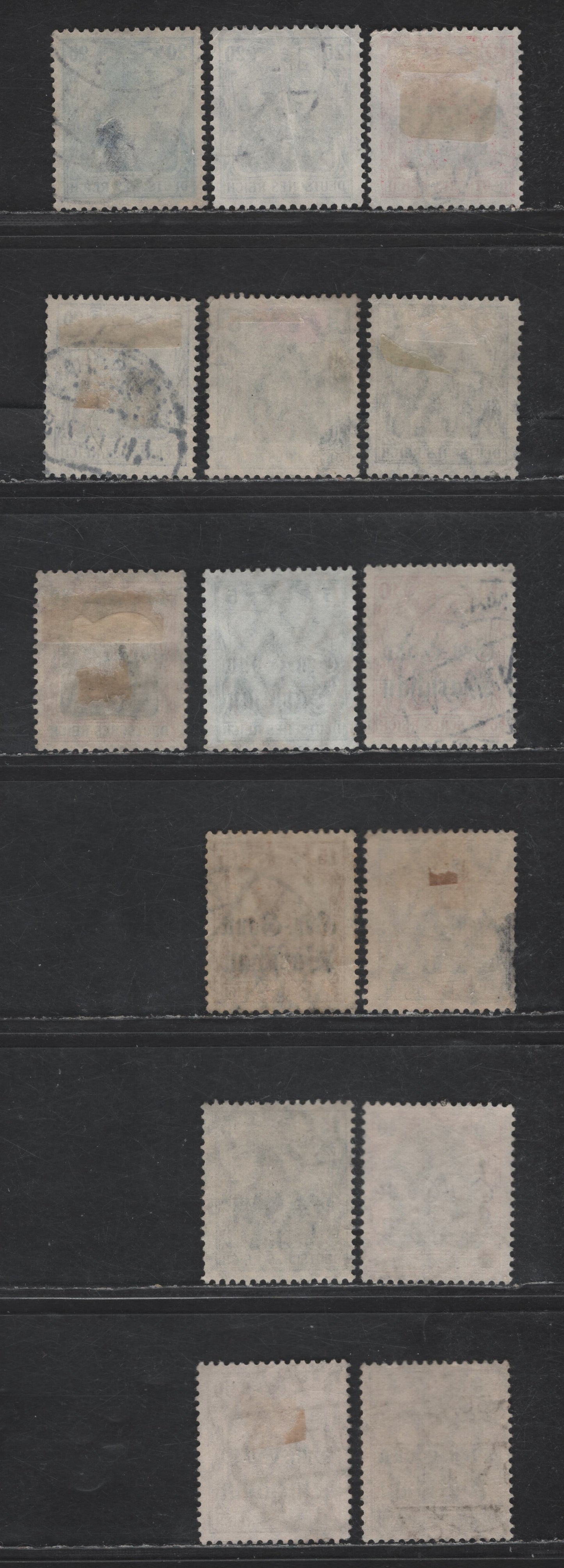 Lot 172 Poland SC#N2-N6, N8-N12, N15-N16 5pf - 60pf Green - Magenta Portraits, 1915-1917 German Occupation & General Government Issues, 12 Fine/Very Fine Used Singles