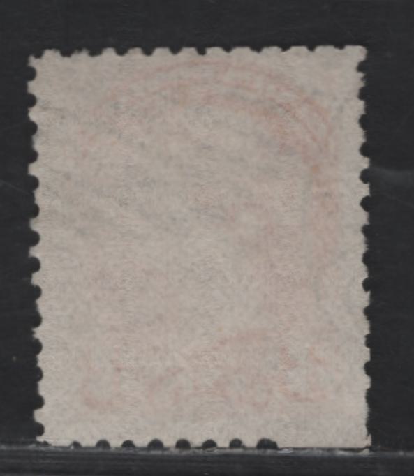 Lot 320 Canada #37var 3c Deep Orange Red Queen Victoria, 1870-1893 Small Queen Issue, A Fine Used Single, Mid Montreal Printing, Paper MM-D, Partially Imperf At Lower Left, Position Dot