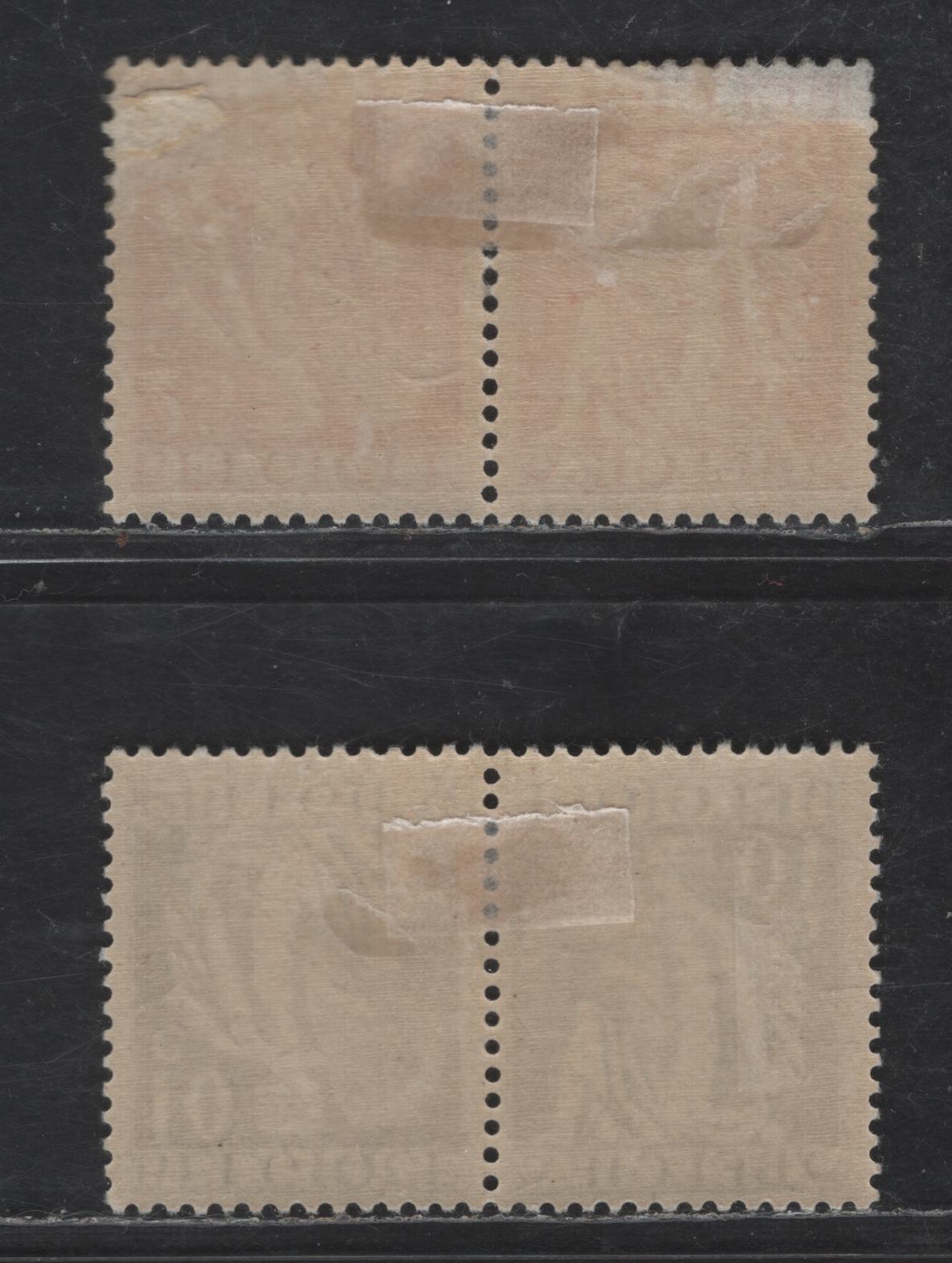 Lot 195 Belgium #247a, 249a 10c & 25c, 1932 Gleaner Issue, 2 VFOG Tete-Beche Pairs