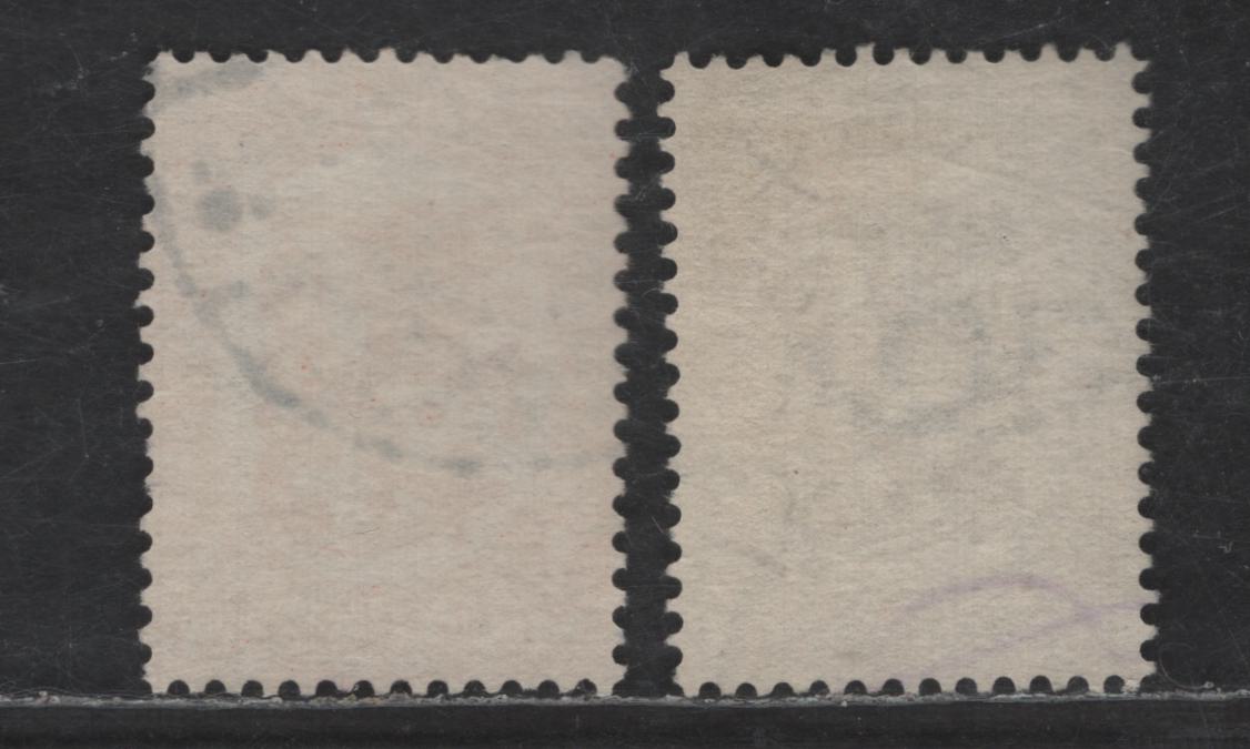 Lot 236 Finland #146b var, 149var(Facit# 128c1wm2, 131c2vm2) 1m Orange, 3m Chalky Blue & Black, 1927-1929 Helsinki Issue, 2 Very Fine Used Singles With Posthorn Wmk, 1m Perf 14, 3m Perf 14 1/4x14 3/4. Both With Reveresed Wmk