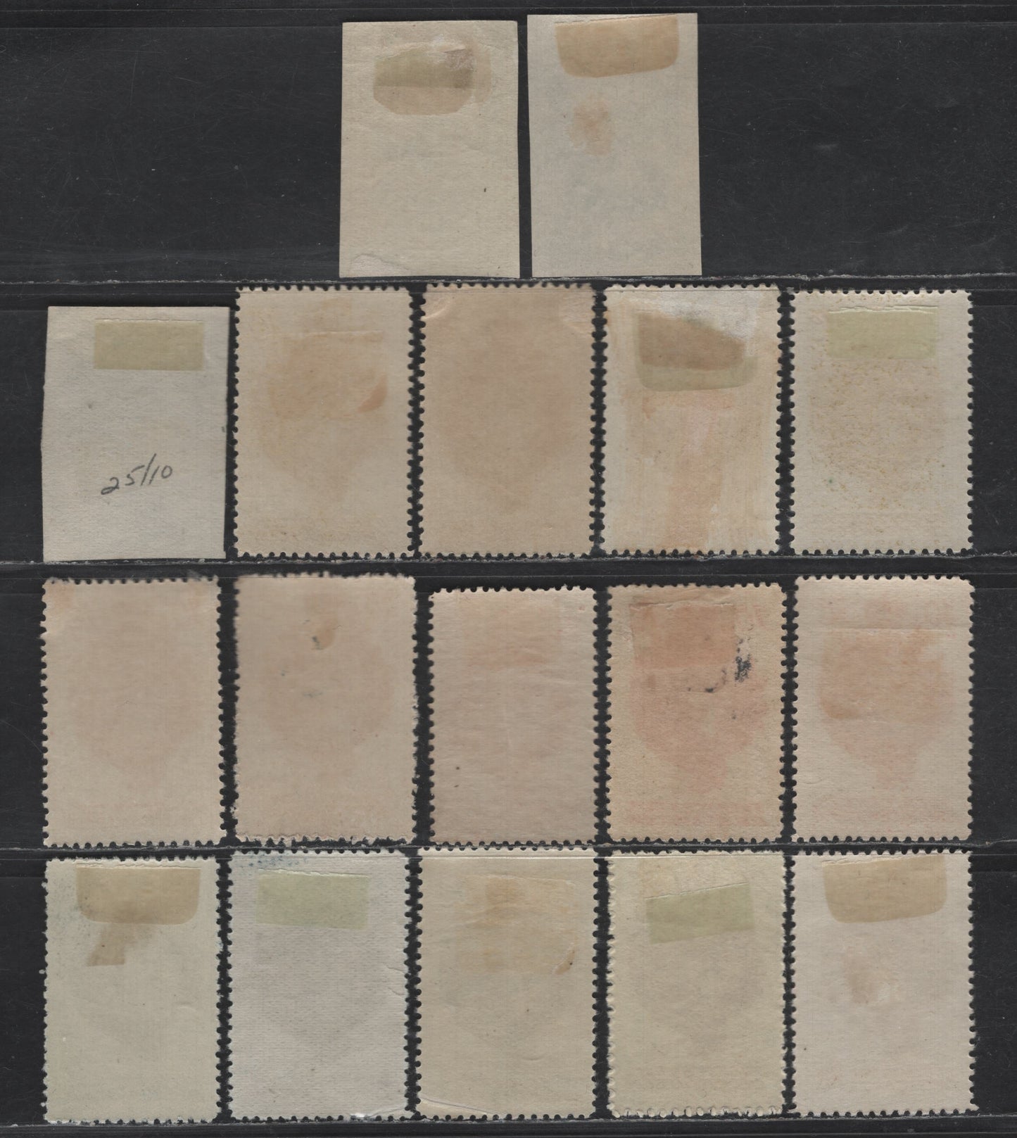 Lot 195 Liechtenstein SC#25, 32-35 1k - 20h Blue - Red Brown Coat of Arms - Chapel of St. Mamertus, 1920 Coat of Arms Issue, 17 F/VFOG Perf & Imperf Singles, Perf 12.5, Additional Shades