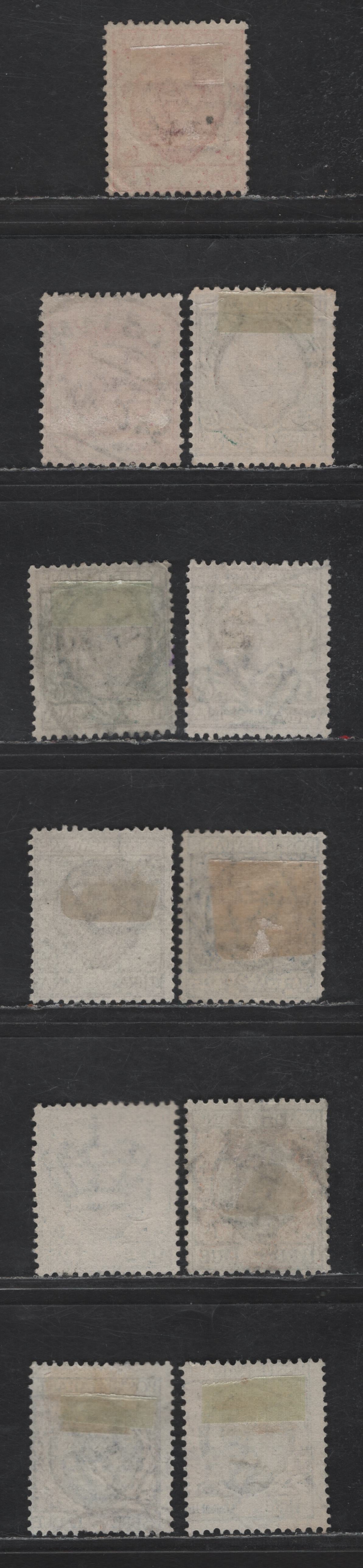 Lot 219 Italy SC#86-89, 91 75 - 1.25 Dark Red & Rose - Blue & Rose Victor Emmanuel III, 1901-1926 Victor Emmanuel III Issue, 11 Very Good/Fine/Very Fine Used Singles, Shade Varieties