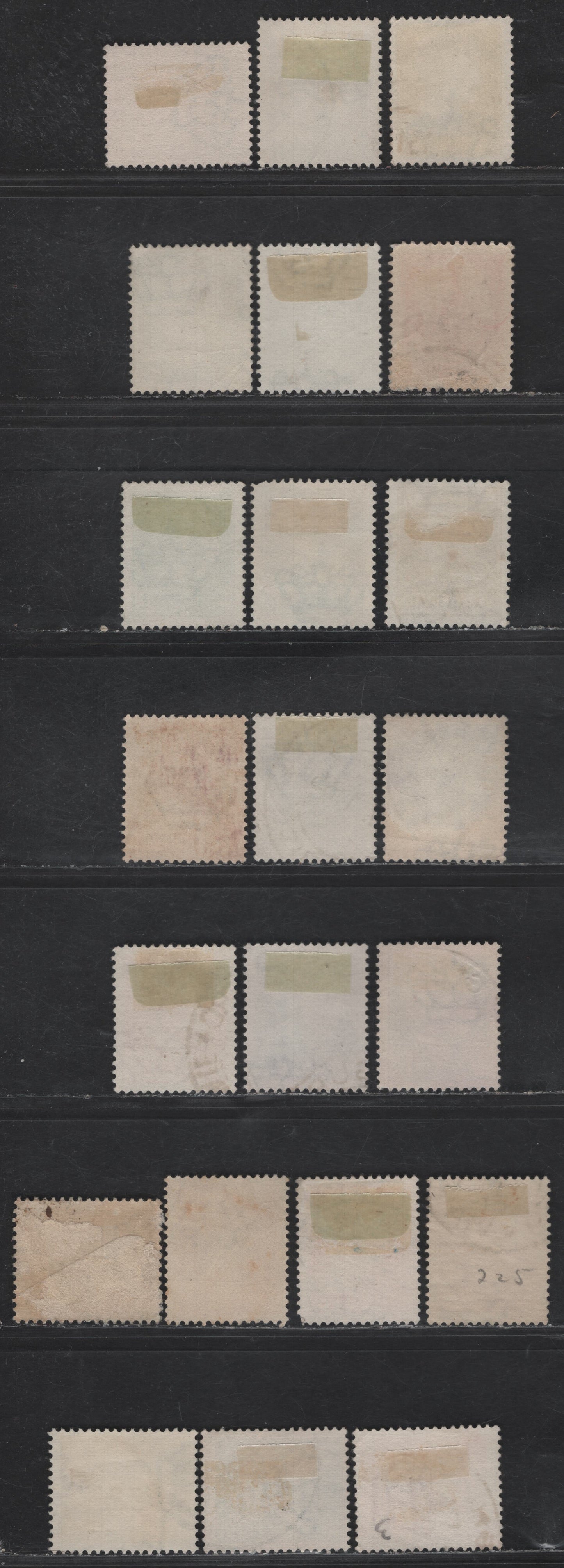 Italy SC#213-219. 221-227 5c - 5l Olive Brown - Rose Red Ceasar, Italia & Emmanuel III, 1929-1942 Ceasar, Italia & Emmanuel III Definitives, 22 Fine/Very Fine Used Singles, Includes Shade Varieties