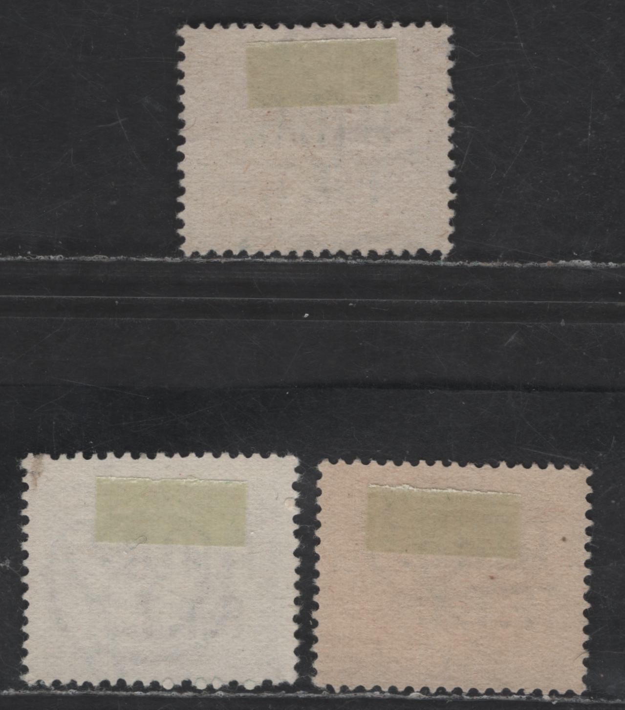 Lot 262 Italy - Trieste SC#J1, J5-J6 1l Red - Orange Rose & Numeral, 1947 Overprinted Postage Dues, 3 Fine/Very Fine Used Singles