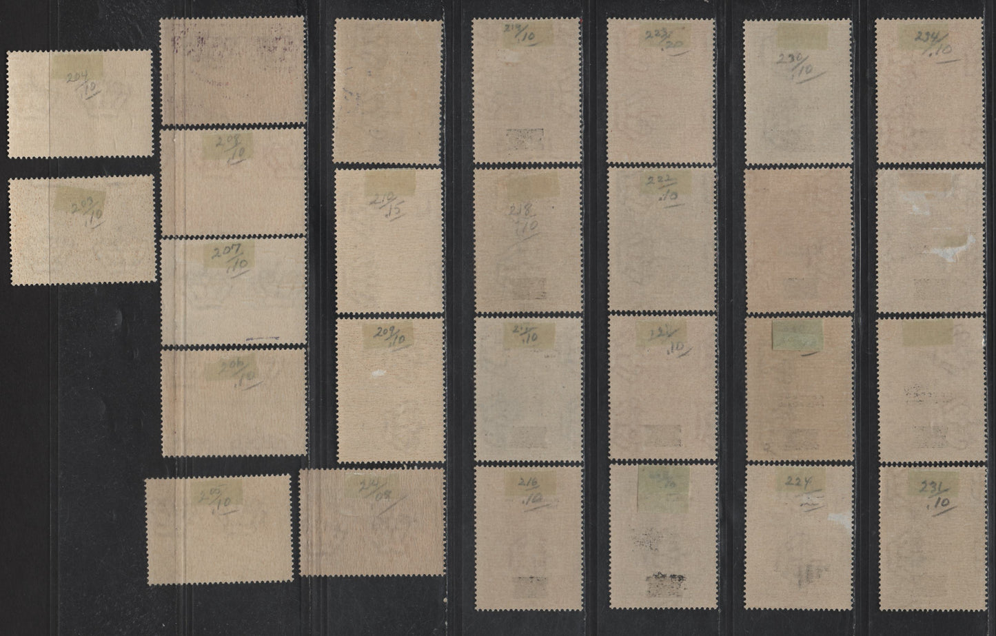 Lot 316 San Marino SC#203-210, 213-224, 228-234 10c - 75c Deep Green - Carmine Rose The Press - Provisional Government, 1943 The Press - Provisional Government Issues, 27 VFOG Singles