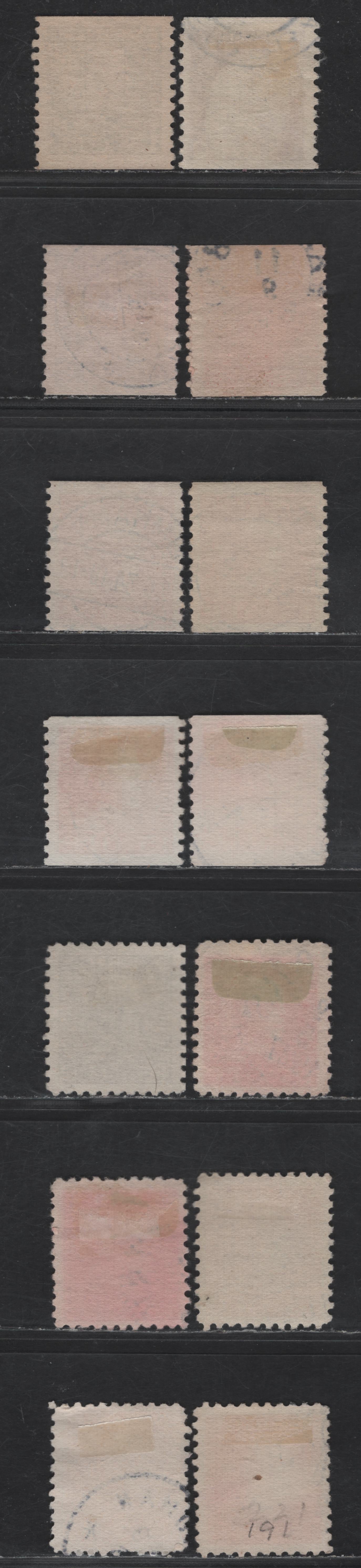 Lot 345 Sweden SC#167-168, 190-191 (Facit 175Aa,Ca, 176A,C, 177Aa,Ab,C2, 177Ca-Cc) 15o Violet - Carmine Red King Gustav V, 1921-1936 King Gustav V Issue, 14 Fine/Very Fine Used Singles, Specialized Group Of Different Shades On Facit Listed Papers