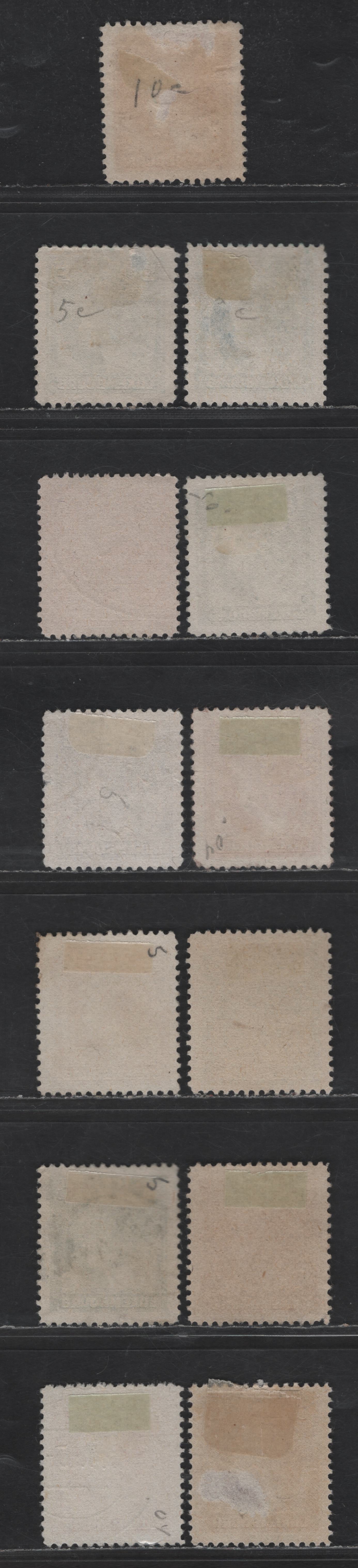 Lot 192 Luxembourg SC#218, 219A, 220A, 221,A, 222A, 223,B, 224, 226, 231-233 5c - 10fr Brown Red - Carmine Grand Duchess Charlotte, 1944-1946 Grand Duchess Charlotte Issue, 13 Very Fine Used Singles, Perf 12, Unwatermarked