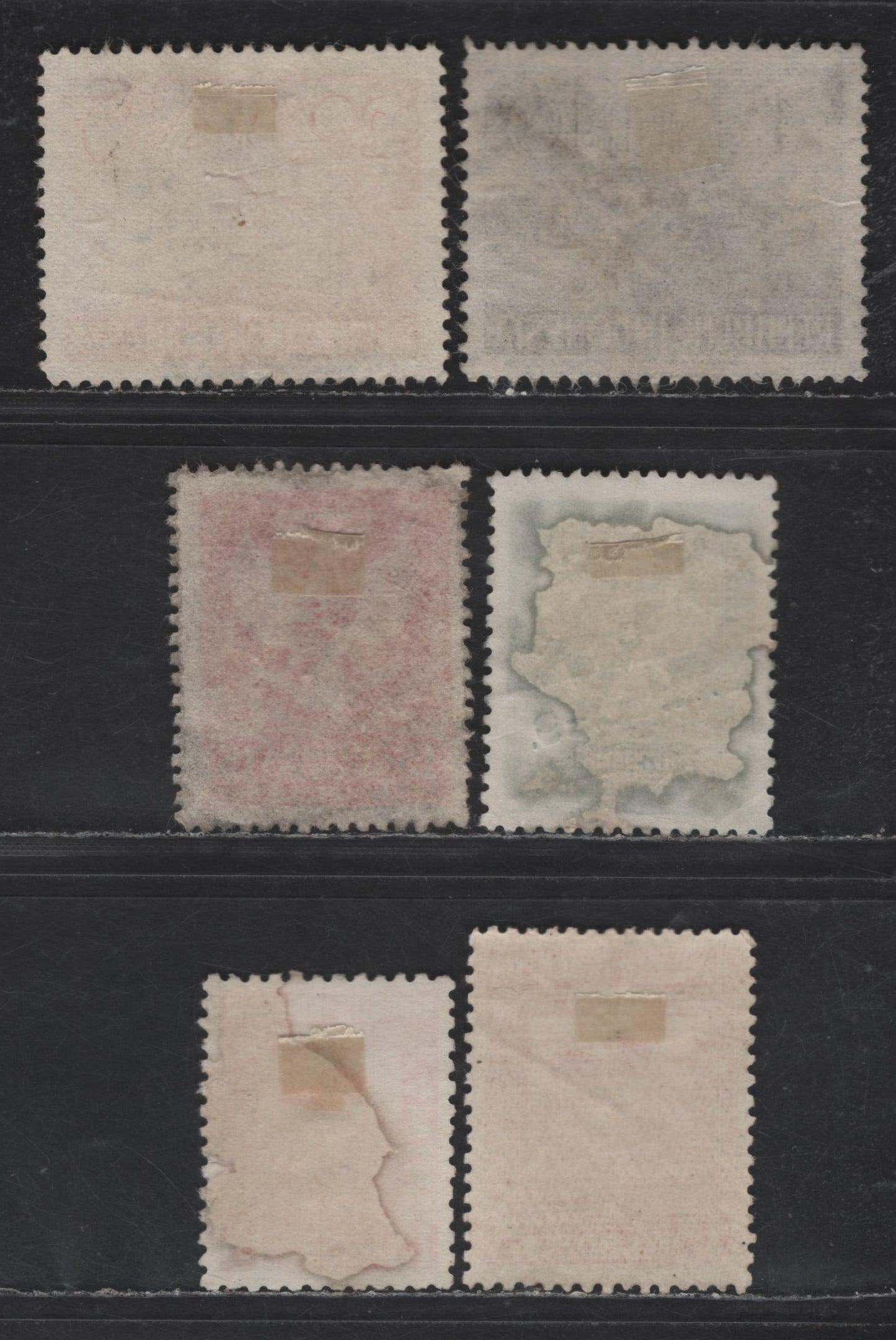 Lot 212 Indonesia SC#333-334, 359-360, 364, 367 15s - 1r Red - Sepia Mountain, Palm & Log - Doves In Flight, 1950-1951 United States Of Indonesia - 6th Anniv of UN & 1st Annif Of Republic of Indonesia Issues, 6 Very Fine Used Singles