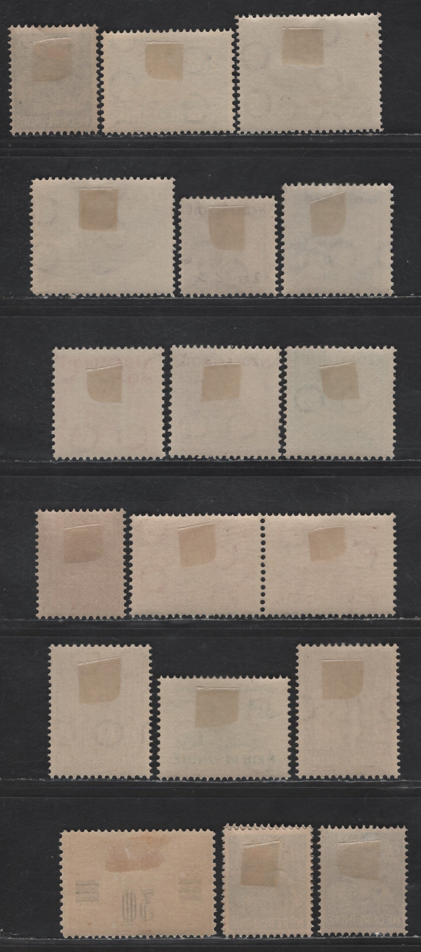 Lot 244 Netherlands Indies SC#B32-B36,a,b, B37-B47, C1 2c+1c - 30c on 40c Dark Brown & Orange - Rose Surtax For Public Relief - Airmail, 1930-1937 Surtax For Public Relief for Indigenous Poor - Surcharged Airmail Issues, 18 F/VFOG Singles