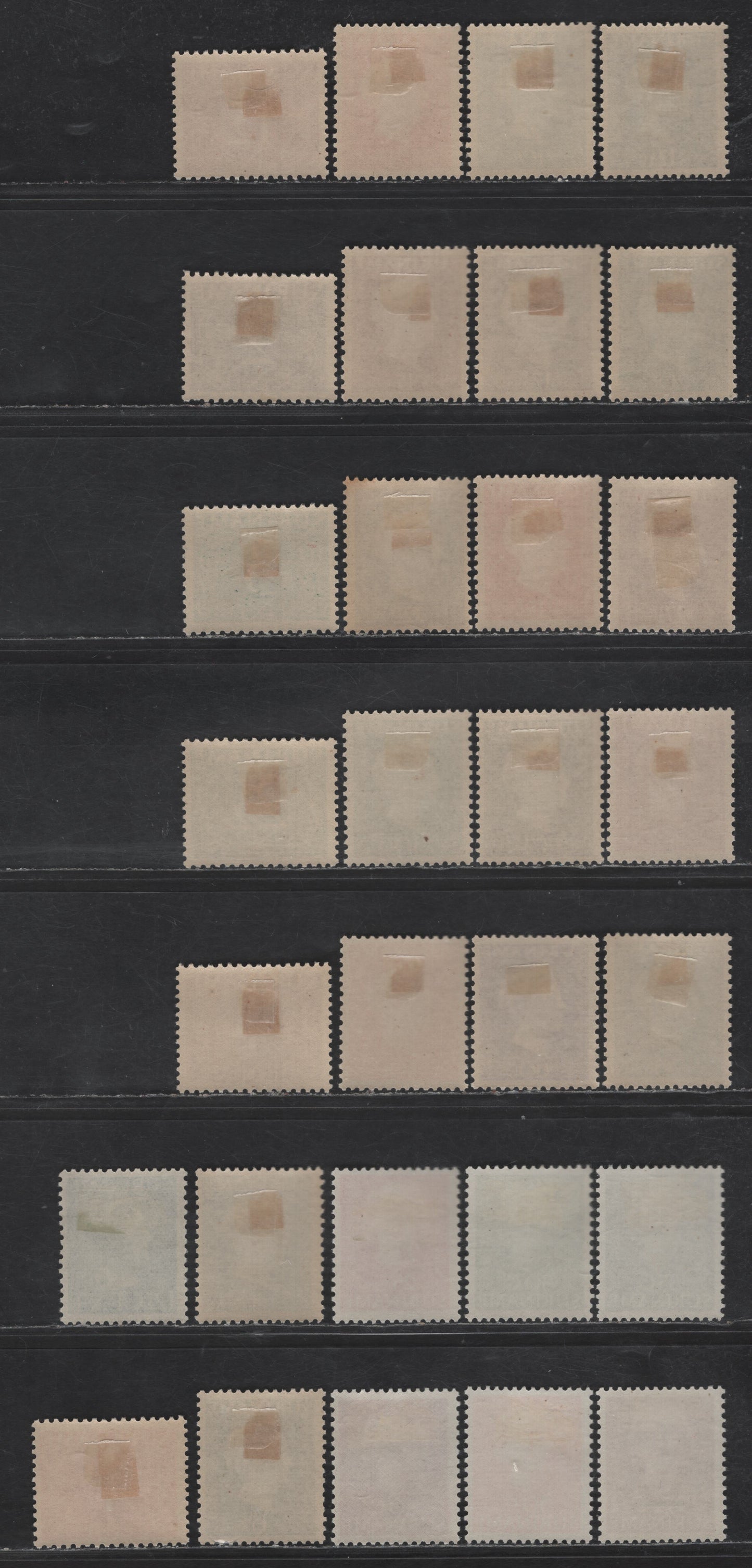 Lot 271 Suriname SC#211-233, 246, 248-251, 271, 174 12.5c - 8c on 27.5c Royal Blue - Carmine Lake Queen Wilhelmina - Queen Juliana, 1948-1951 Queen Wilhelmina - Queen Juliana Issues, 30 F/VFOG Singles