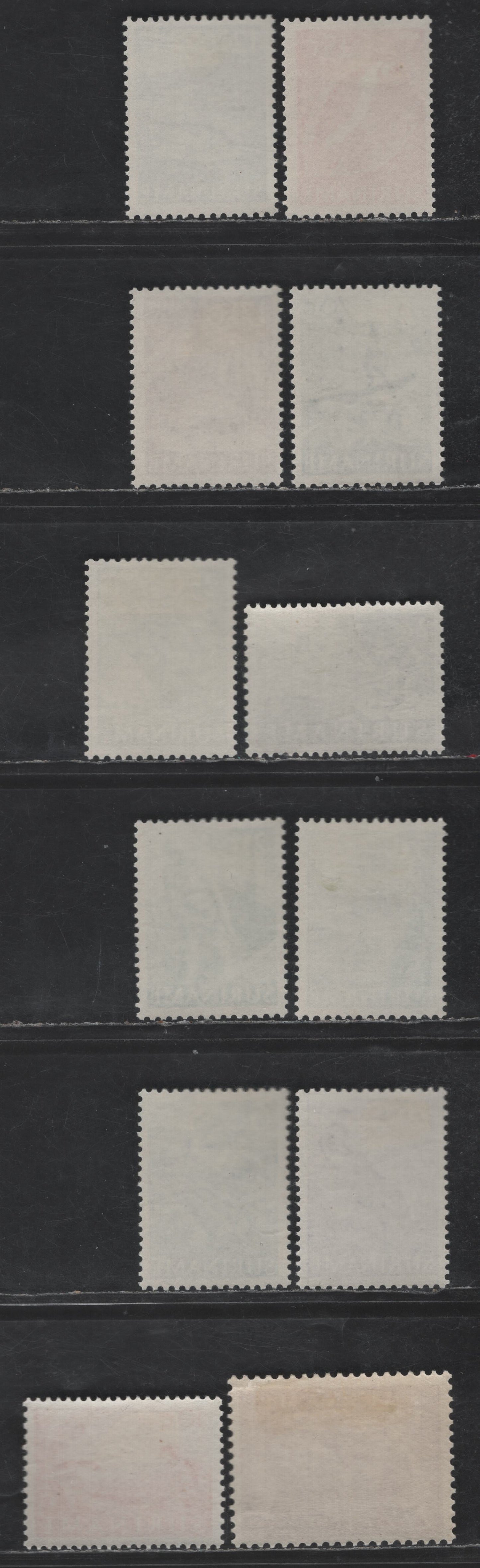 Lot 274 Suriname SC#253-263, C26 2c - 27.5c Olive Green - Henna Brown Pictorials, 1945-1955 Pictorial & Airmail Issues, 12 F/VFOG Singles