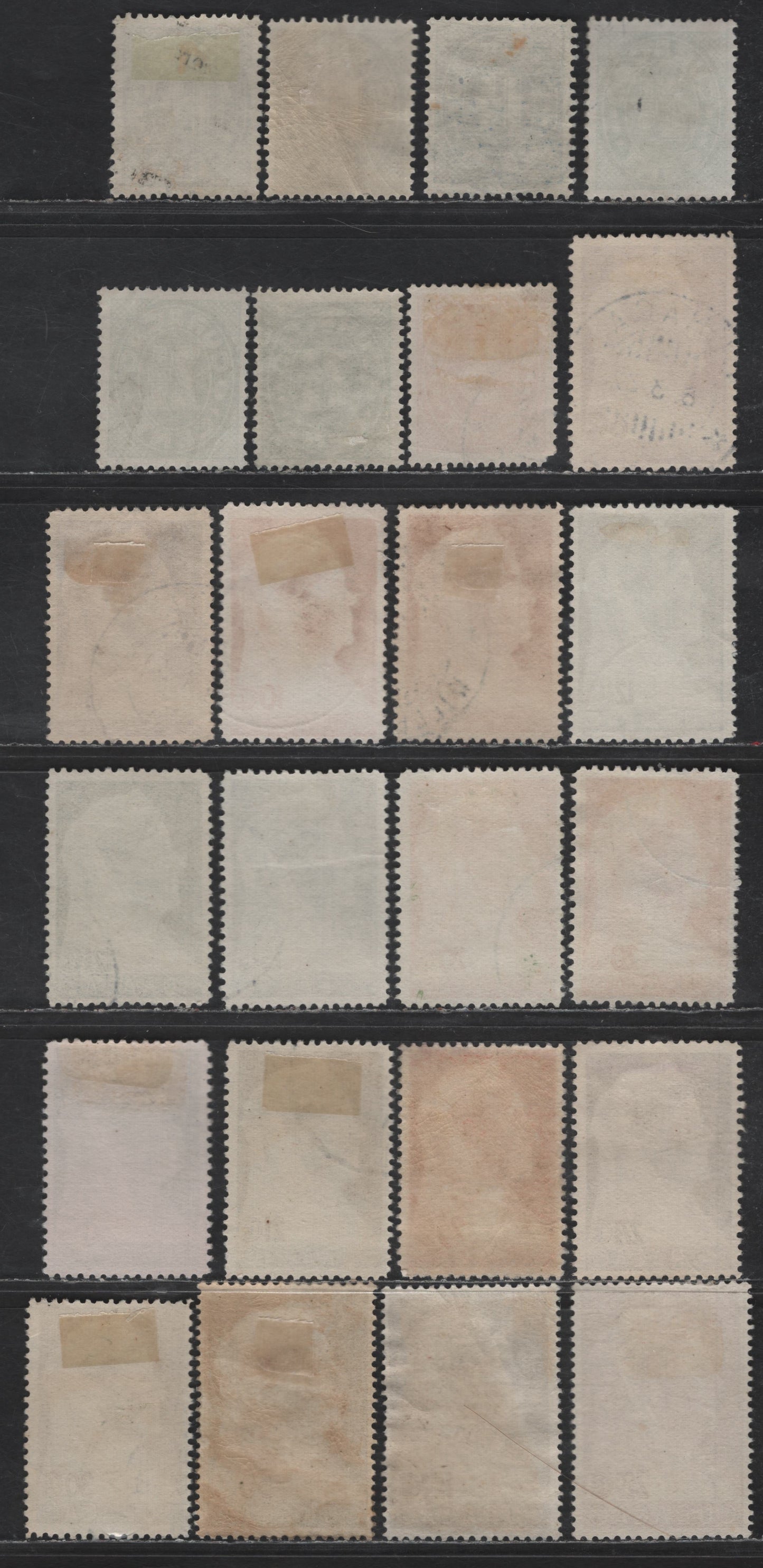 Lot 330 Netherlands Antilles SC#128, 130-143 1.5c - 2.5g Deep Ultramarine - Rose Lake Numeral - Queen Wilhelmina, 1936 Numeral - Queen Wilhelmina Issue, 24 Fine/Very Fine Used Singles, Additional Shades
