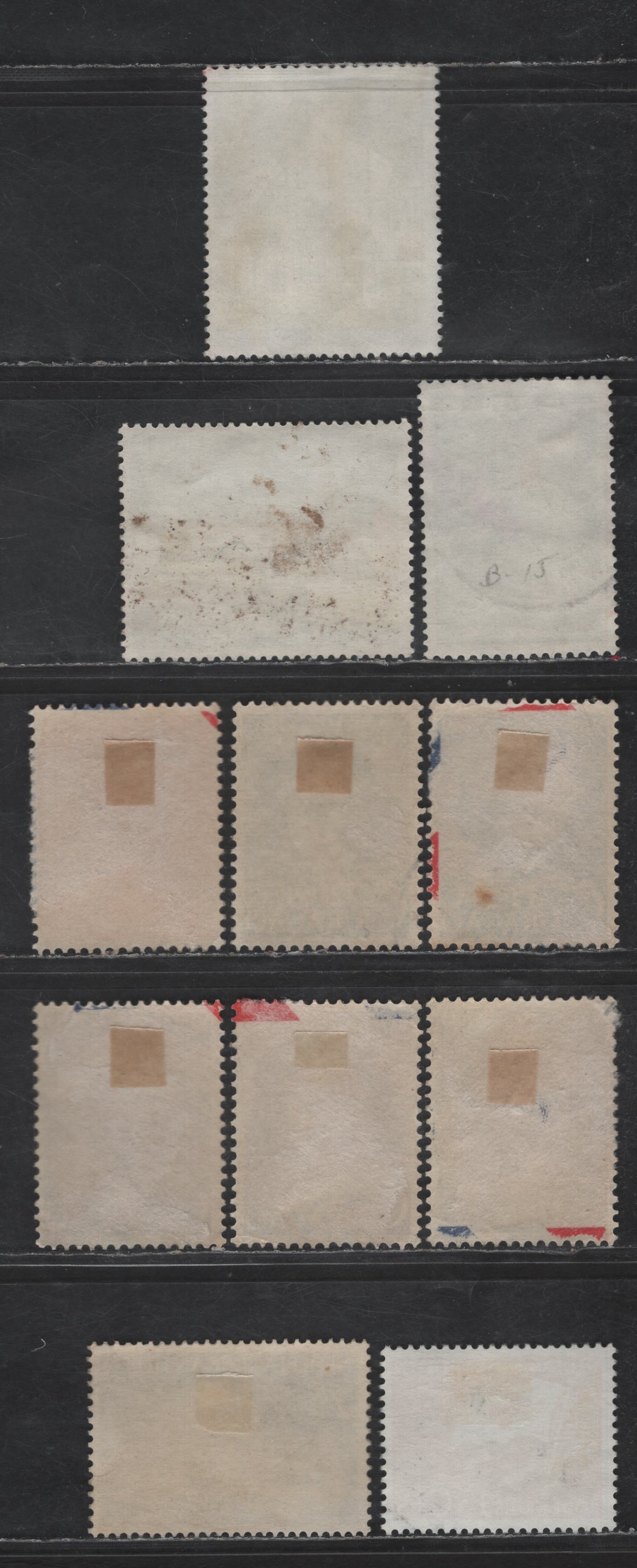 Lot 357 Netherlands Antilles SC#B4-B9, B15, B22, B45, B47, B41 6c+10c - 25c+7.5c Olive Brown - Multicolored Curacao Children - Community House, 1948-1959 Semi Postal Issues, 11 Fine/Very Fine Used Singles