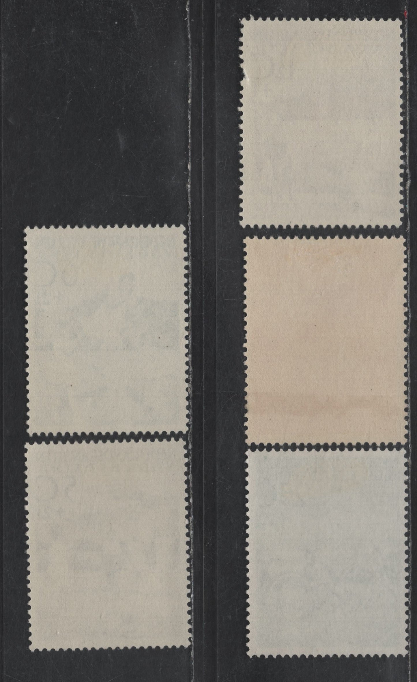 Lot 361 Netherlands Antilles SC#B10-B14 1.5c+1c - 25c+10c Purple - Dull Green Child Welfare, 1951 Semi Postal Issue, 5 F/VFOG Singles