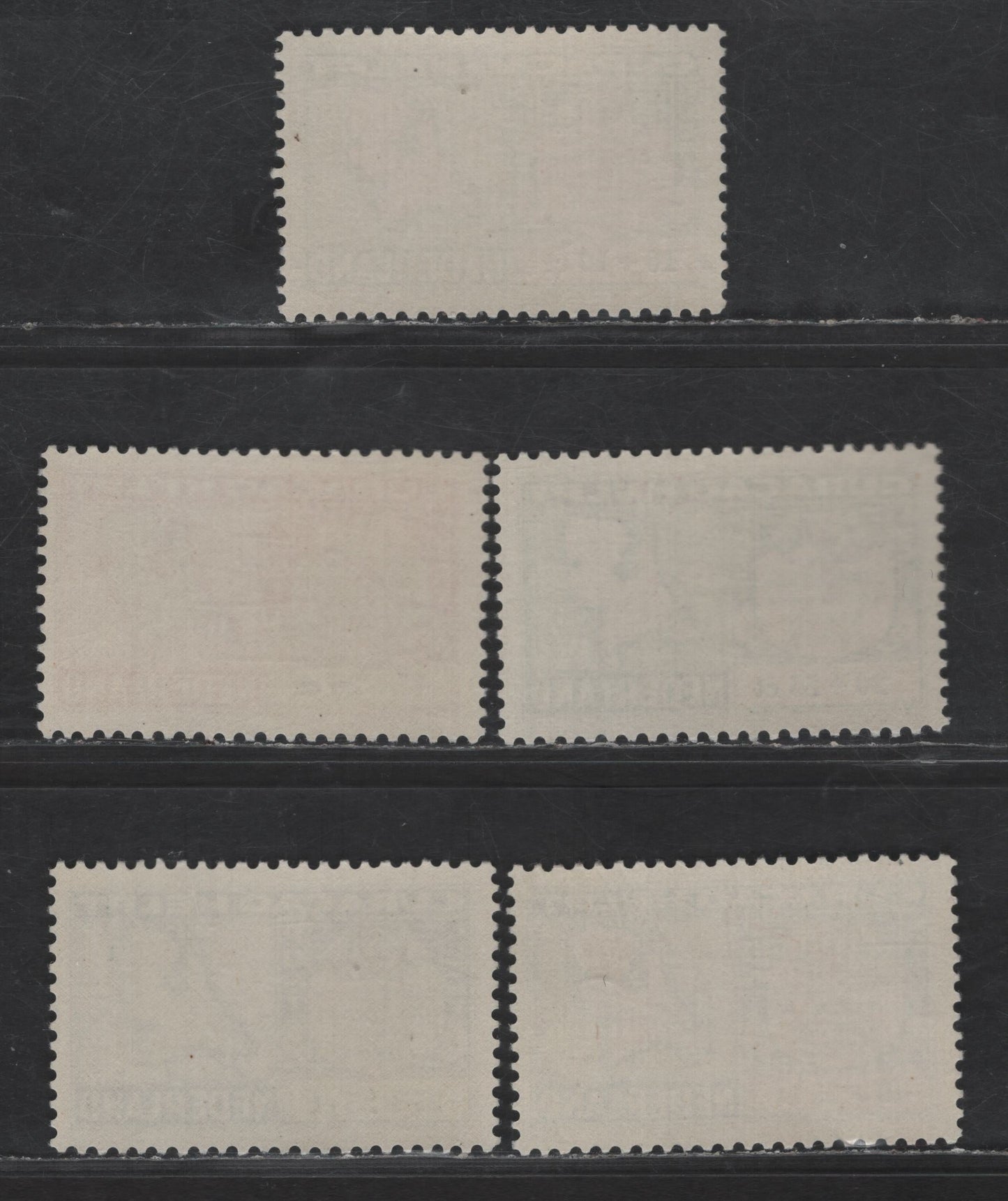 Lot 371 Netherlands Antilles SC#CB29-CB31, CB32, CB35 10c+10c - 40c+75c Red Orange & Gray Green - Brown Rose & Bright Blue Map & Seal, 1946 Airmail Semi Postal Issue, 5 VFNH Singles