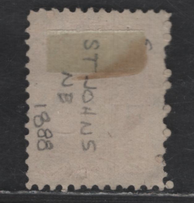 Lot 403 Canada SC#41 3c Dull Vermillion Queen Victoria, 1870-1893 Small Queen Issue, A Very Good Used Single, Montreal Gazette Printing, Paper MG-E, Perf 12, No Pos. Dots