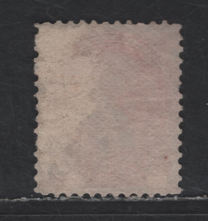 Lot 412 Canada SC#41a 3c Pale Rose Carmine Queen Victoria, 1870-1893 Small Queen Issue, A Very Fine Used Single, Montreal Gazette Printing, paper MM-U, Perf 12x12.25, Bullseye Target Cancel