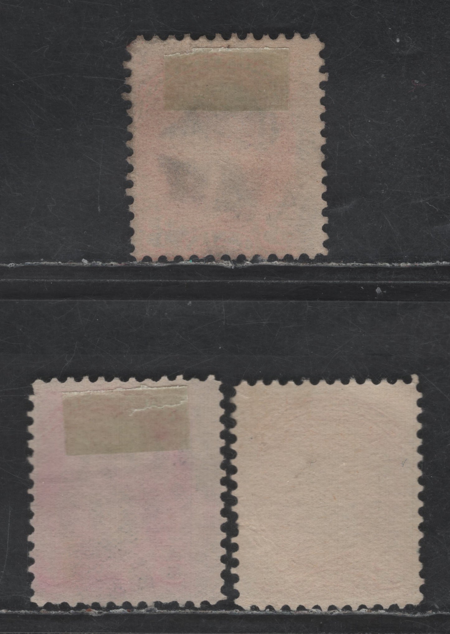 Lot 435 Canada SC#41 3c Pale Dull Vermillion & Deep Orange Queen Victoria, 1870-1893 Small Queen Issue, 3 Fine Used Singles, Mid to Late Second Ottawa Printings, Papers 2O-X, 2O-M & 2O-N, Perfs 12x11.9 & 12x12.1, All With Cork Cancels