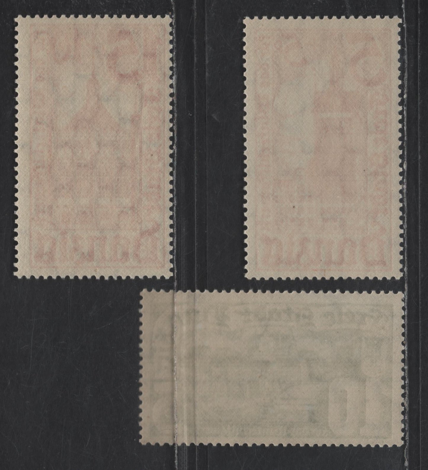 Lot 11 (C) Danzig SC#B12-B14 5pf+5pf - 15pf+10pf Orange - Scarlet Scenery, 1935 Semi Postal Issue, 3 F/VFNH Singles