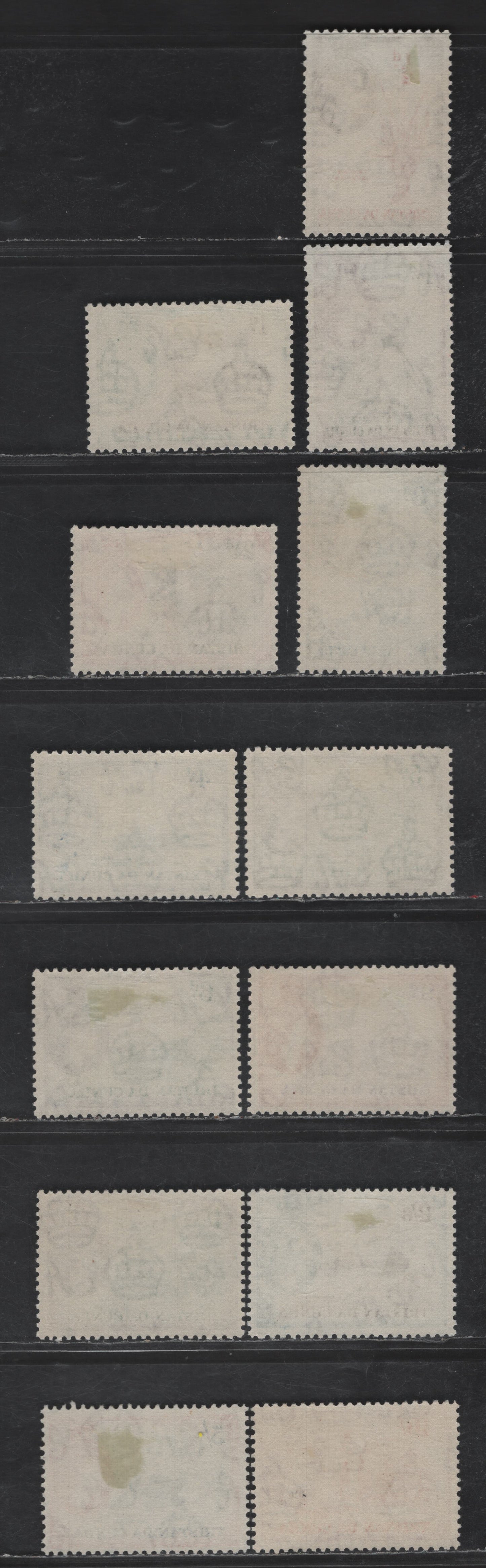 Lot 14 (C) Tristan Da Cunha SC#14-27 1/2d - 10/- Red & Deep Brown - Brown Orange & Purple Queen Elizabeth II, 1954-1960 Pictorial Issue, 14 F/VFOG Singles