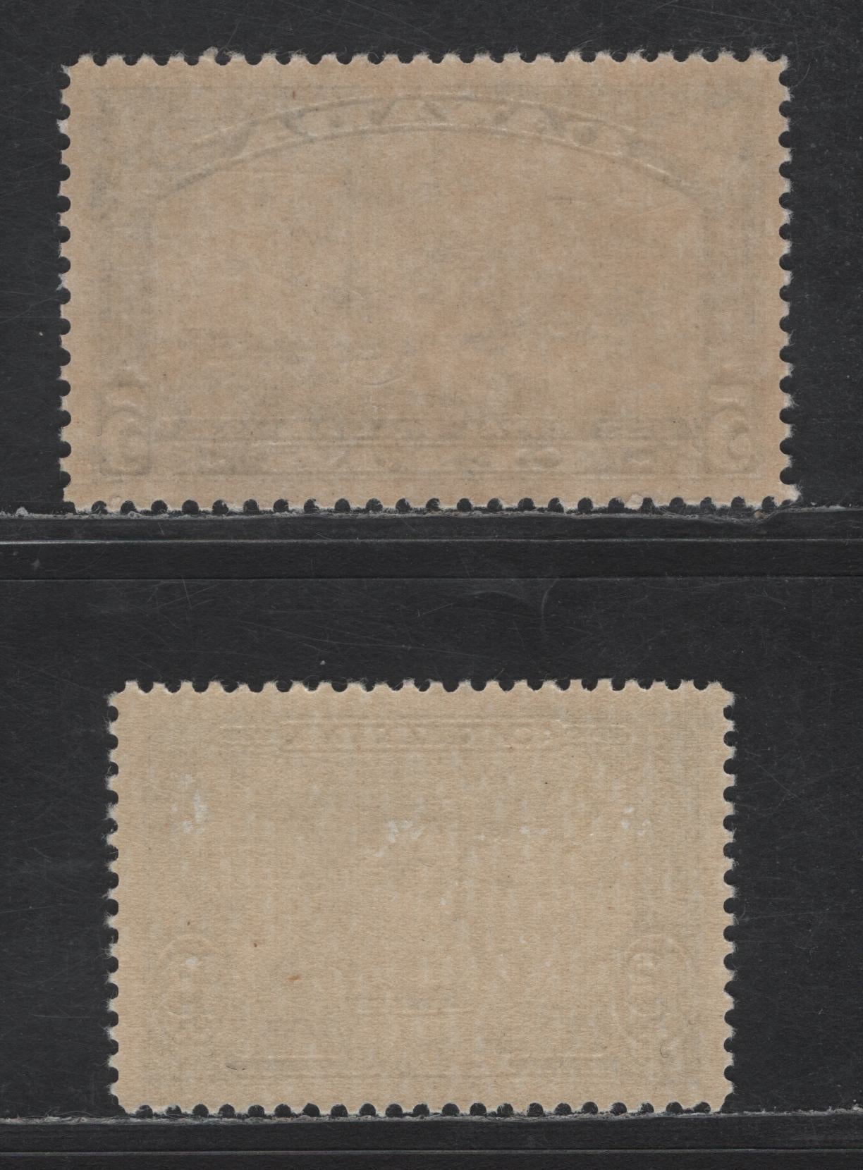 Lot 145 Canada SC#204, 216 5c - 13c Dark Blue Royal William - Royal Yacht Britannia, 1933-1935 Royal William - KGV Silver Jubilee Issue, 2 VFNH Singles, Tiny Gum Disturbance On 216, Smooth Semi Glossy Cream Gum