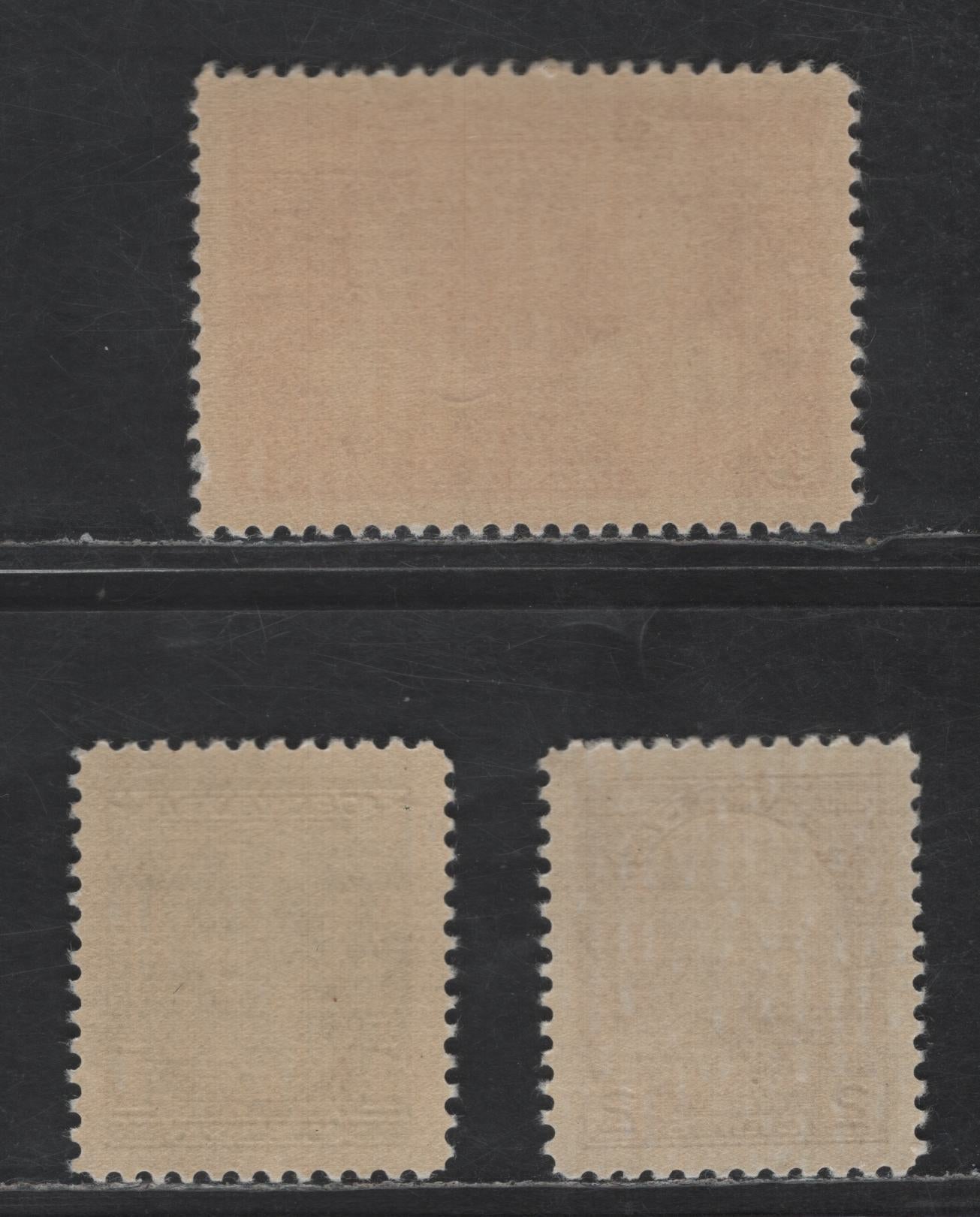 Lot 147 Canada SC#211-213 1c-3c Green - Carmine Red Princess Elizabeth - KGV & Queen Mary, 1935 KGV Silver Jubilee Issue, 3 VFNH Singles, Different Gums