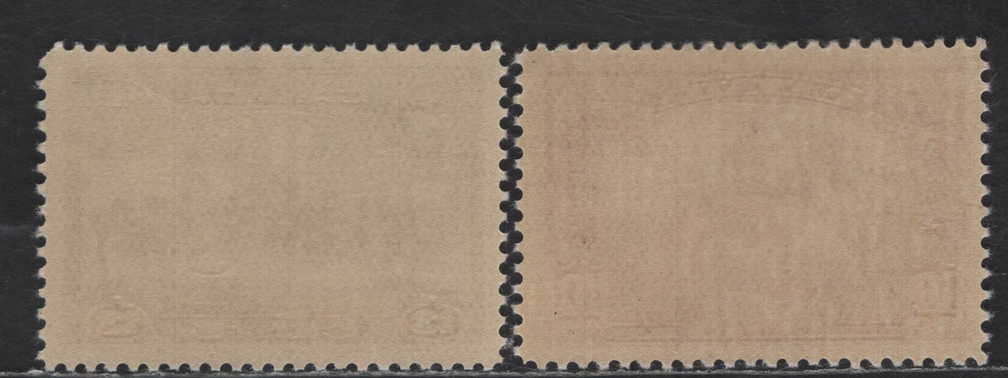 Lot 149 Canada SC#223-224 10c - 13c Purple - Deep Carmine Rose RCMP - Charlottetown, 1935 KGV Pictorial Issue, 2 F/VFNH Singles