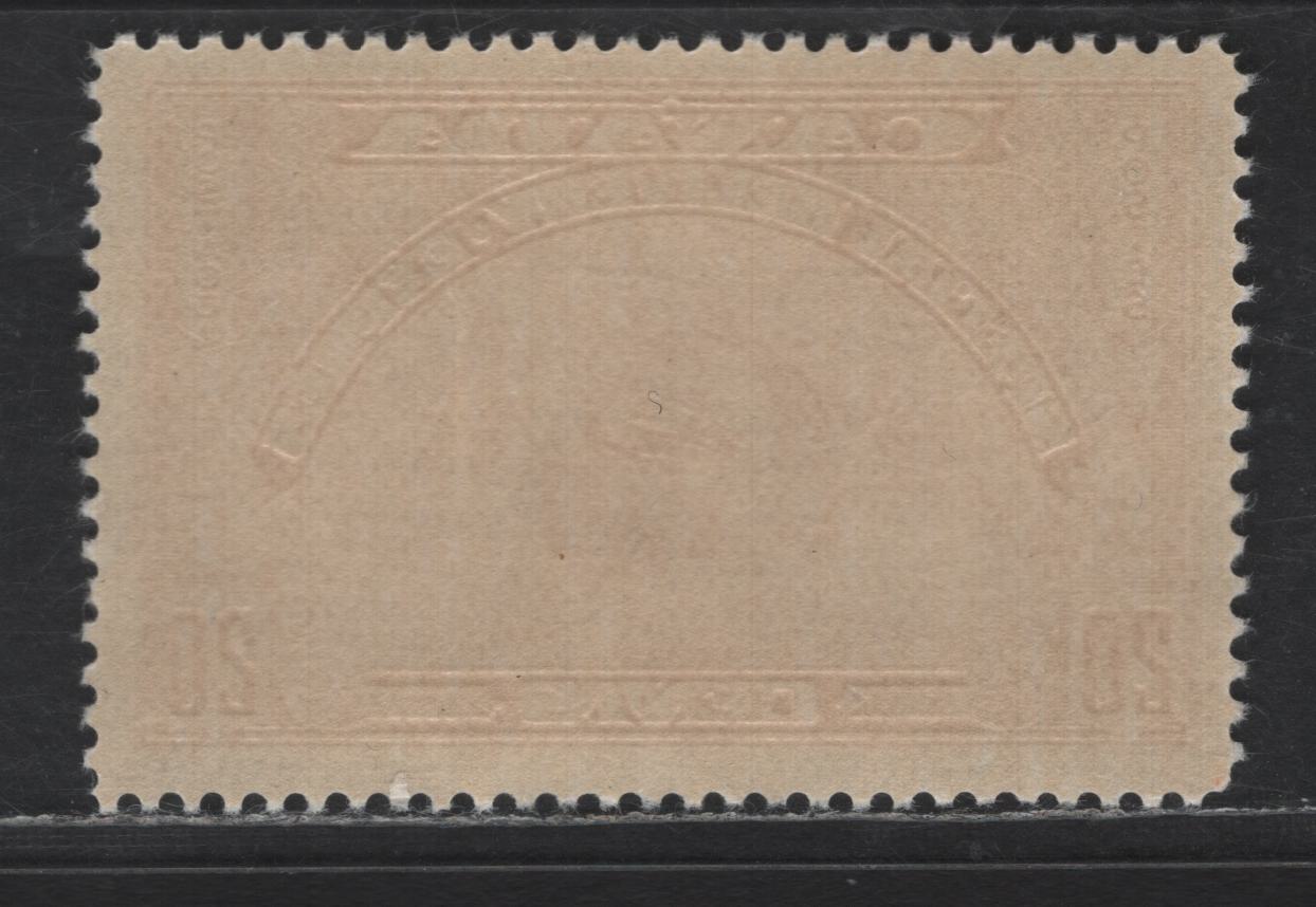 Lot 157 Canada SC#E6 20c Dark Carmine Figure In Front Of Globe, 1935 Special Delivery Issue, A FNH Single, VF Centered, But Natural Wrinkle, Vertical Wove With Clear Mesh, Semi Glossy Cream Gum