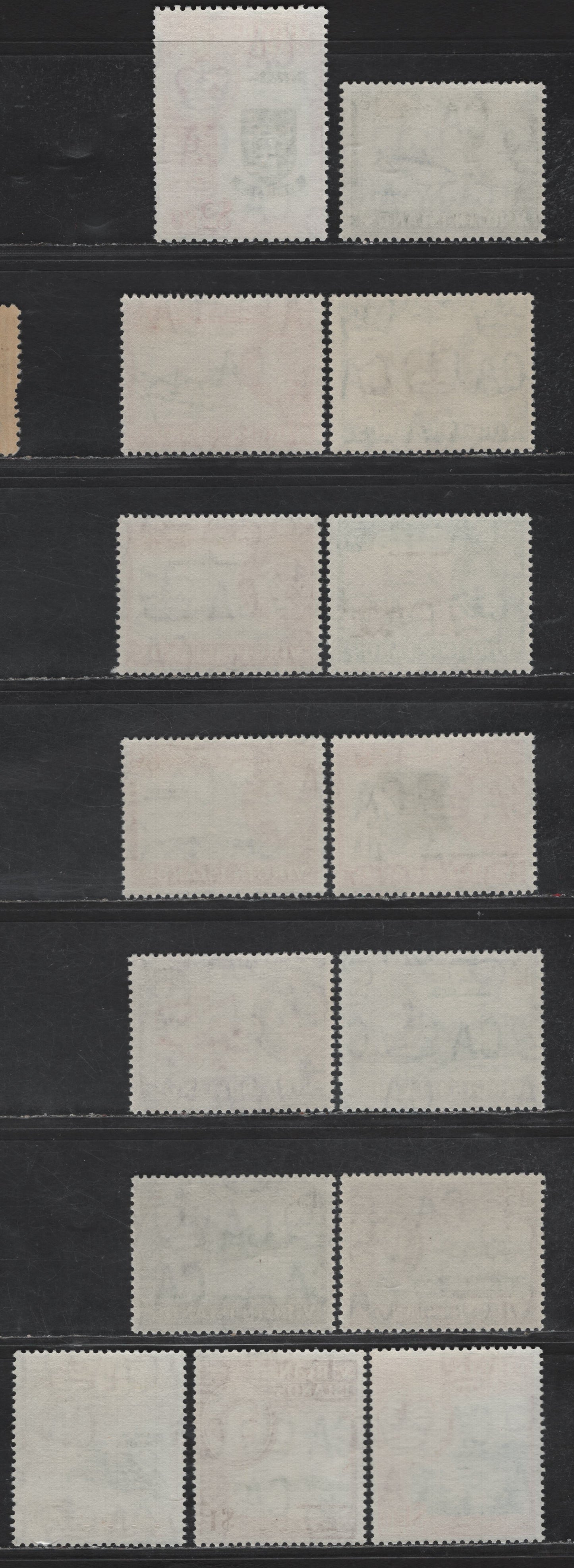 Lot 16 (C) Virgin Islands SC#178-192 1c - $2.80 Blue & Olive Green - Black & Bright Purple Queen Elizabeth II, 1964-1968 Pictorial Definitives, 15 F/VFOG Singles, All On Low Fluorescent Paper, Except For The 70c-$2.80 High Values
