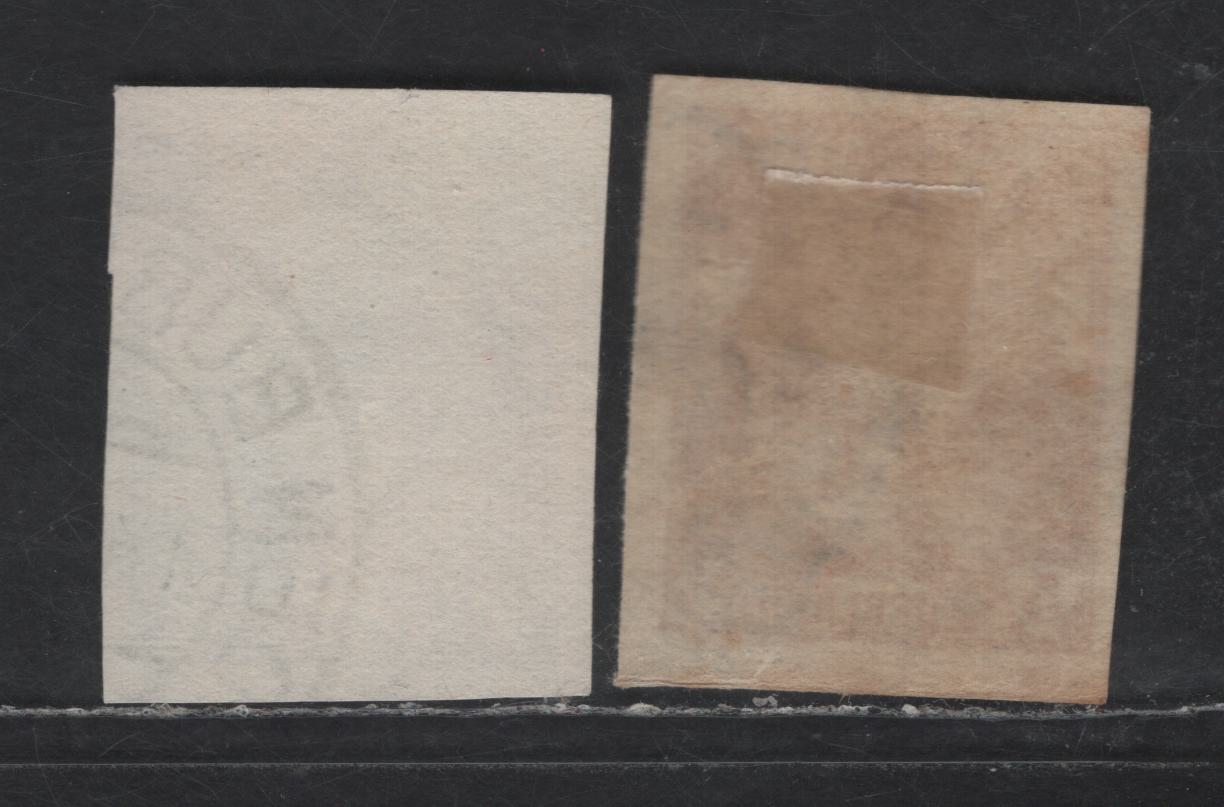 Lot 207 Netherlands SC#110-111 5c - 10c Carmine - Gray Queen Wilhelmina, 1922 Queen Wilhelmina Issue, 2 Very Fine Used Imperf Singles