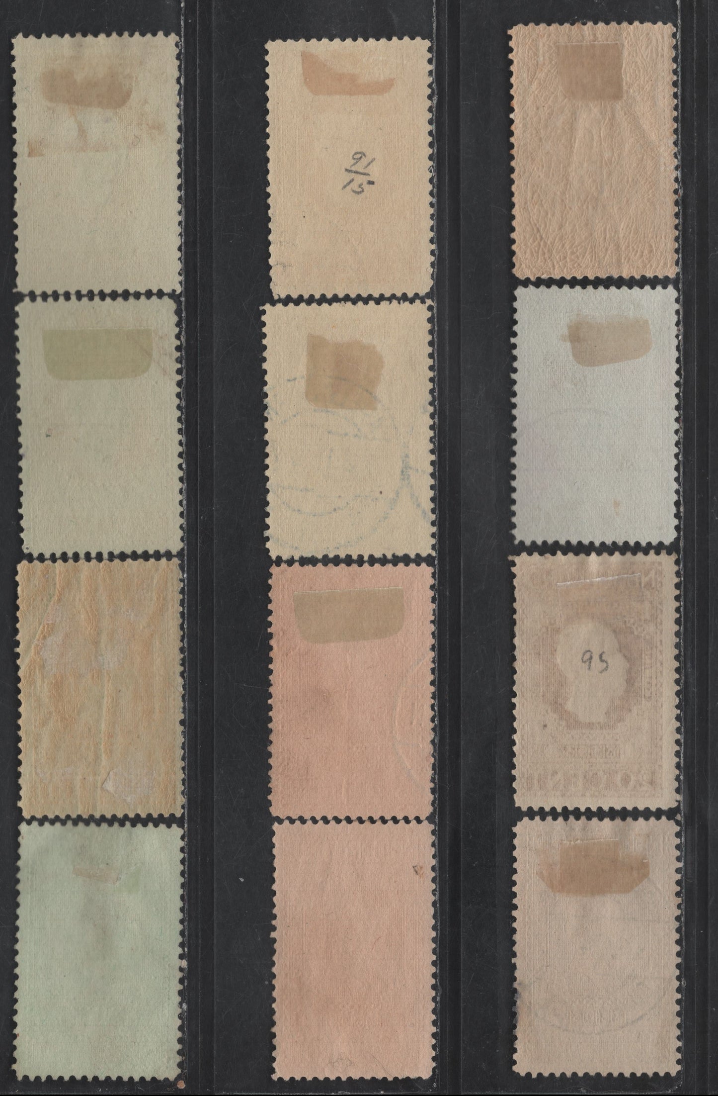 Lot 215 Netherlands SC#90-96 2.5c - 25c Green on Green - Blue King William I - III, 1913 Centenary of Dutch Independence Issue, 12 Fine/Very Fine Used Singles, With Additional Shades Of 2.5c, 3c & 5c, Perf 11