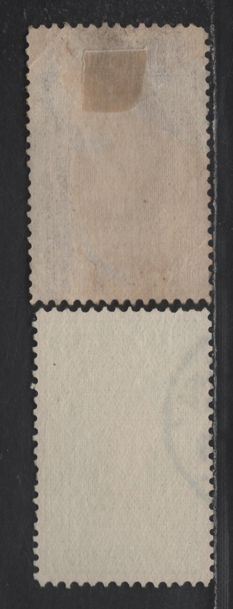 Lot 216 Netherlands SC#97-98 50c - 1g Yellow Green & Claret King William I - Queen Wilhelmina, 1913 Centenary of Dutch Independence Issue, 2 Fine Used Singles, Perf 11.5